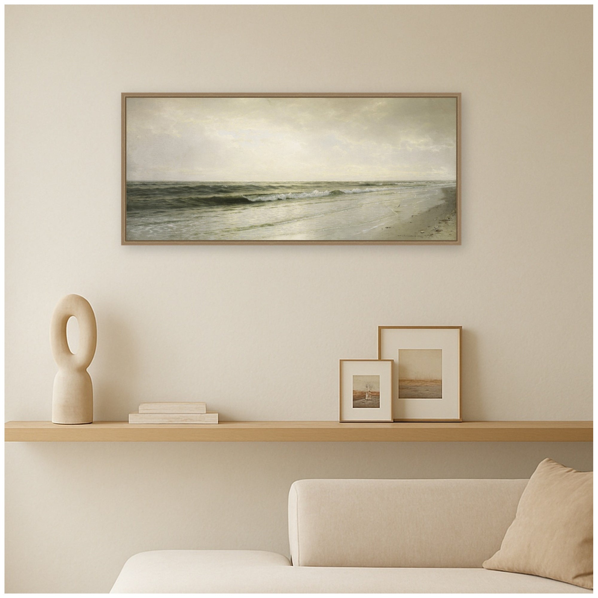 Framed Canvas Sylvie Dark Gold 40x18 5
