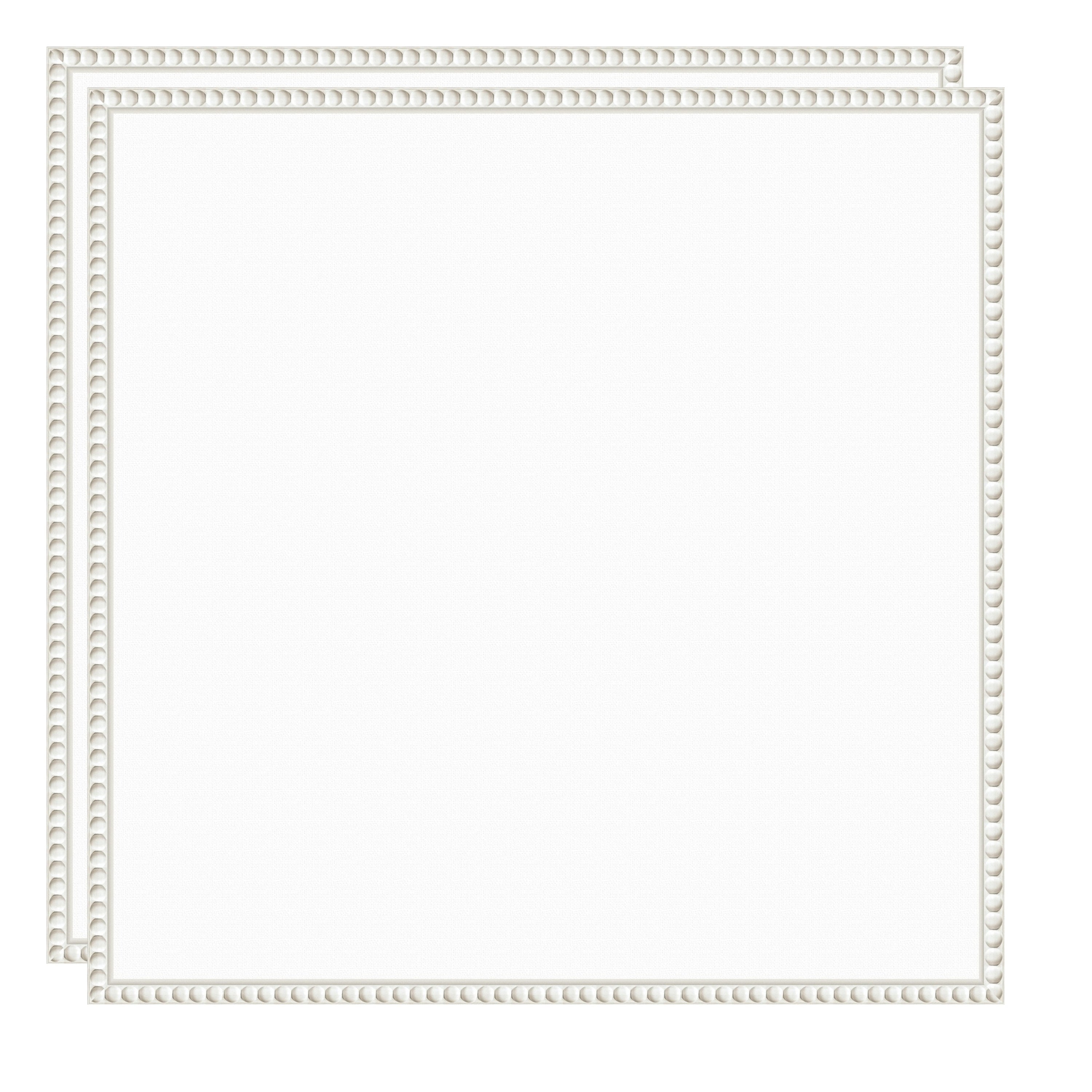 Art Set 2 Piece Set 22x22 Sylvie Beaded White 1