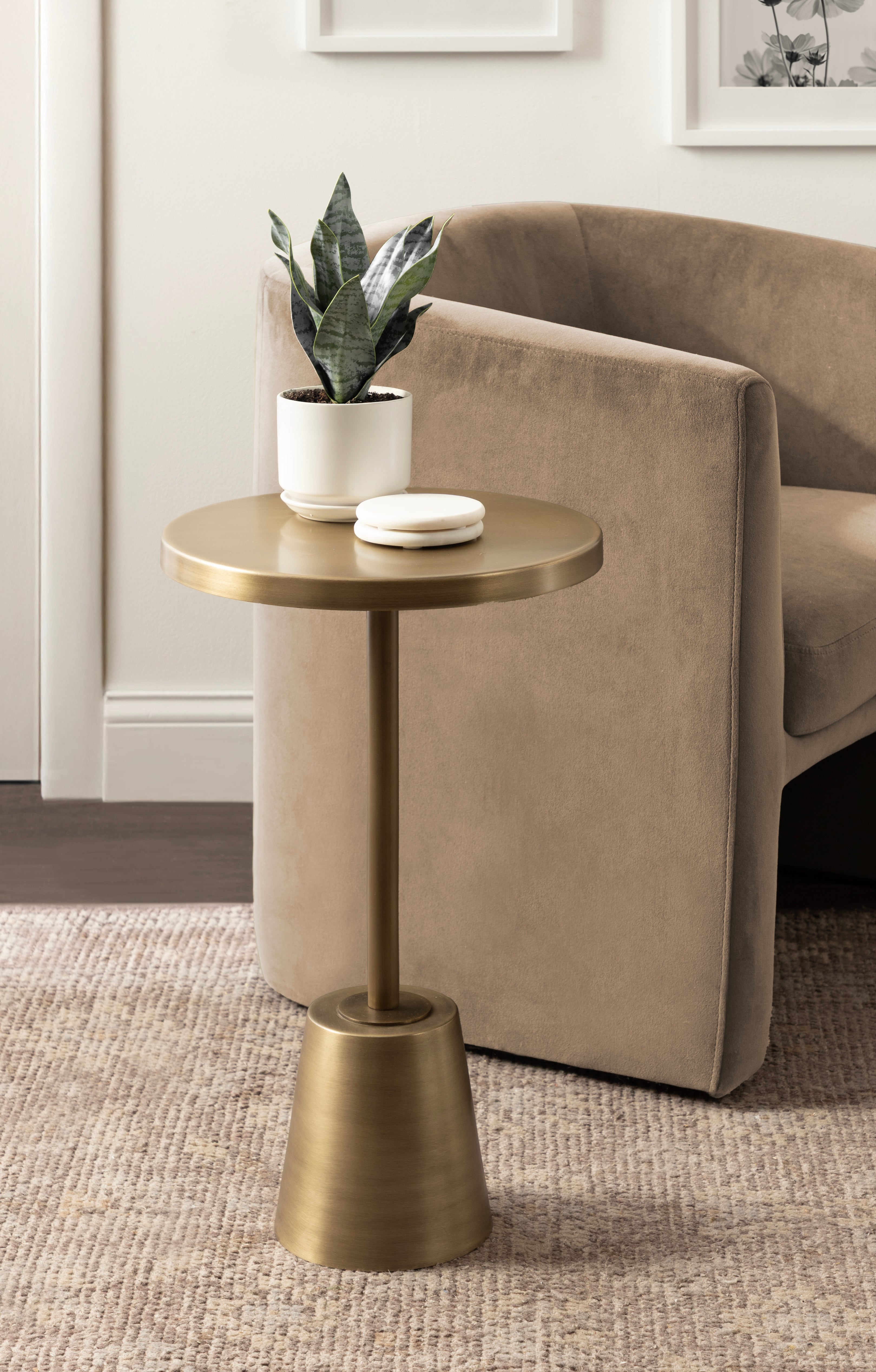 Tira Round Metal Side Table