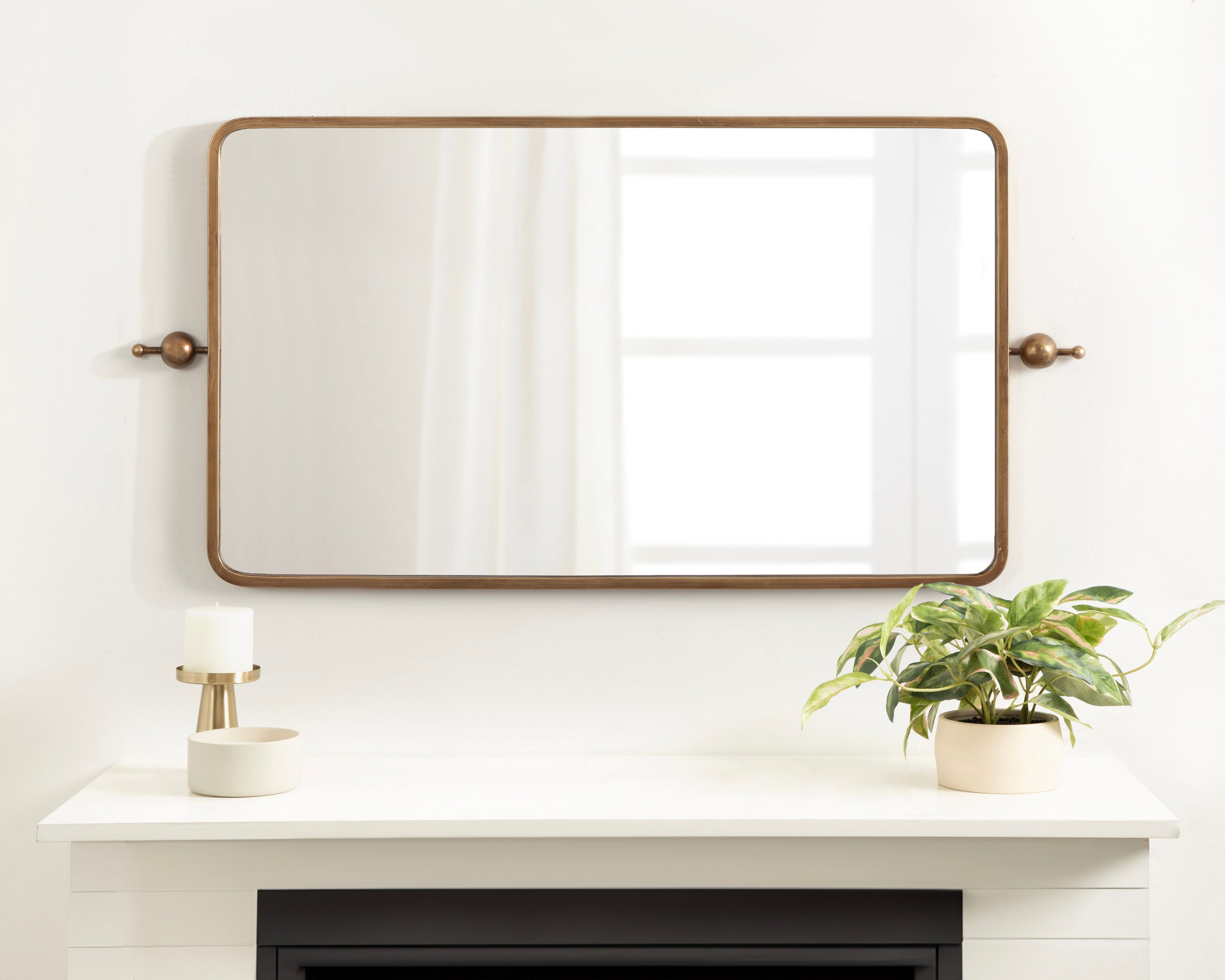 Rectangle Mirror 20x41 Gold 7