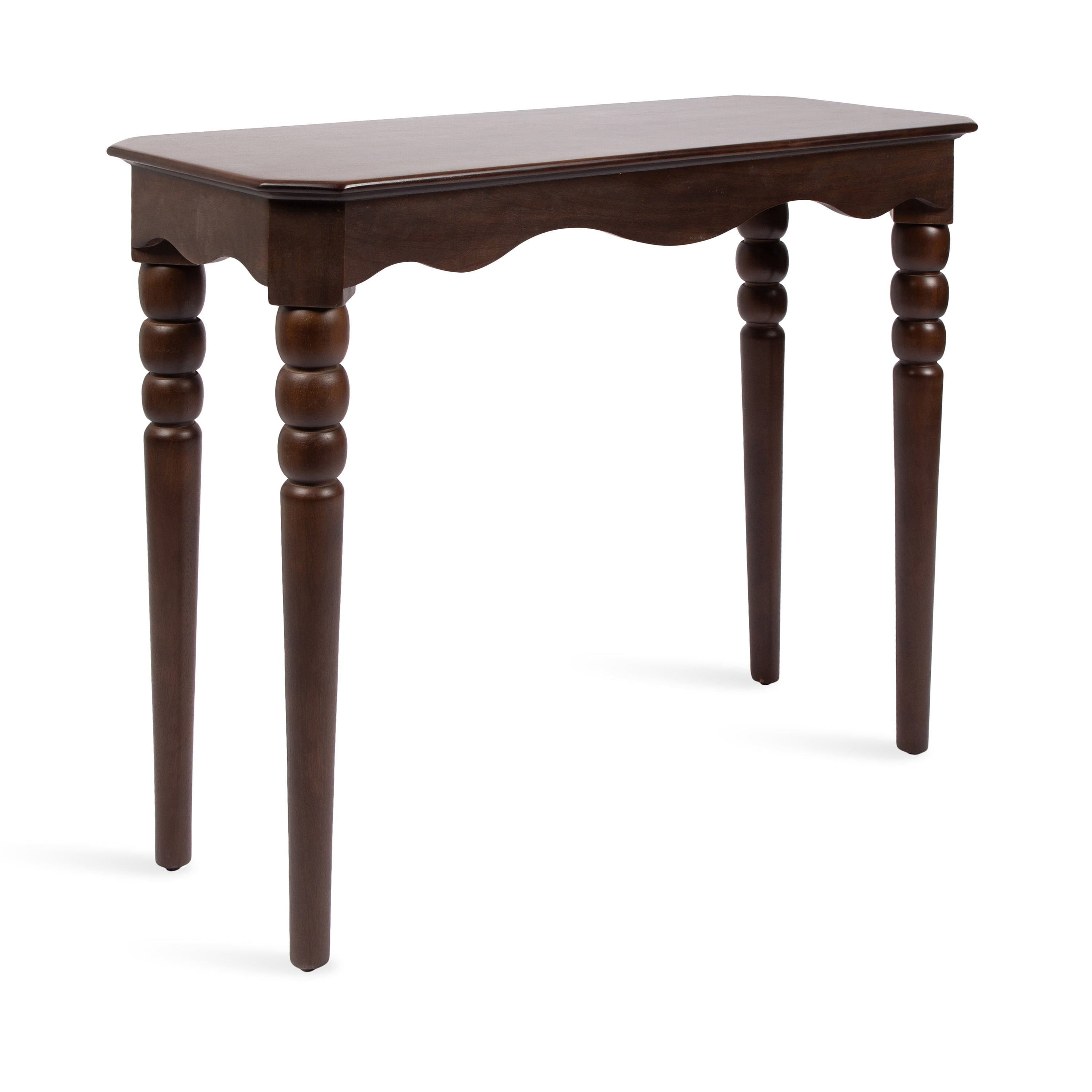 Console Table 36x15x31 White Dark Brown 1