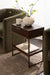 Side Table Dark Brown Gold 18x13x24 8