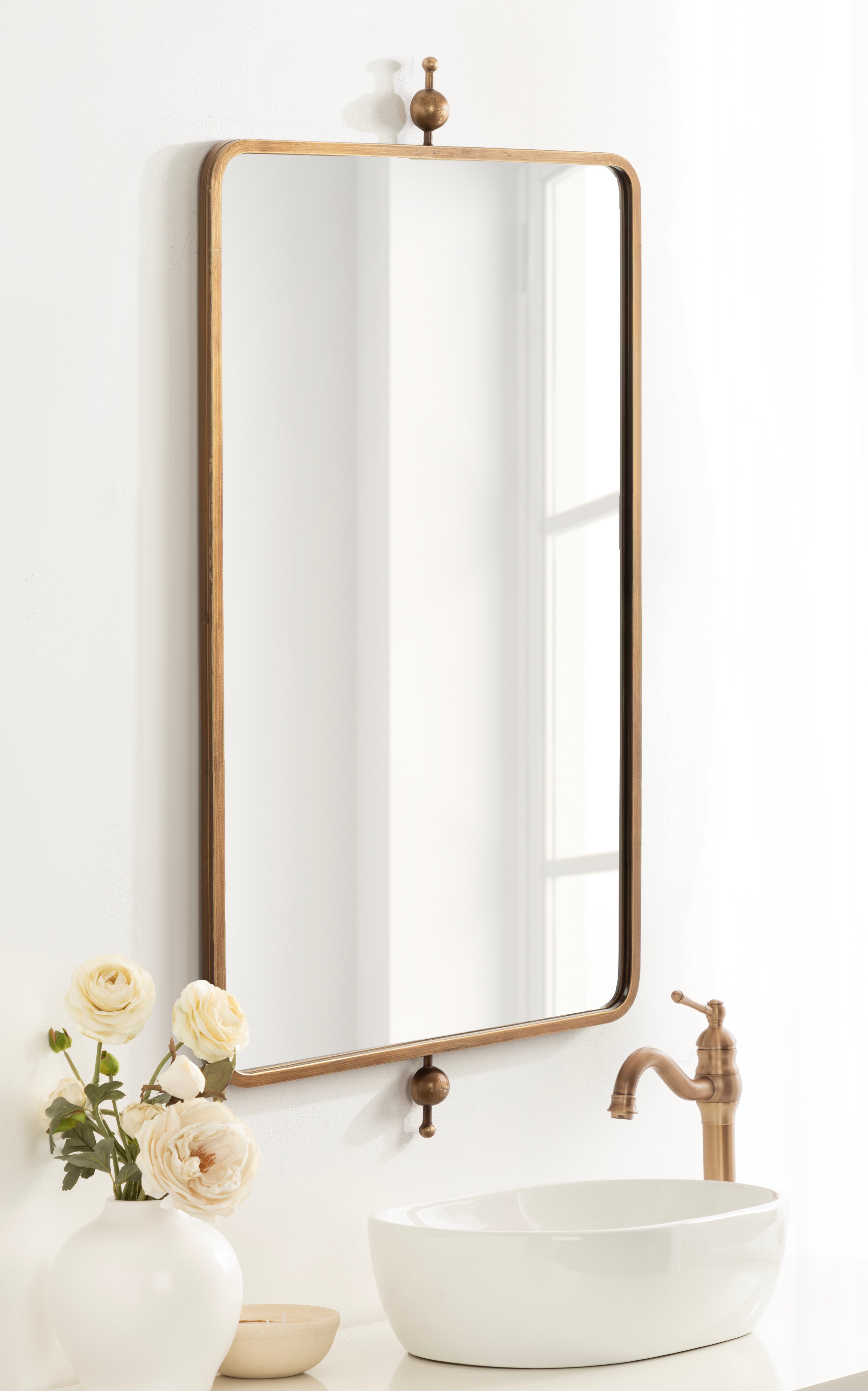 Rectangle Mirror 20x41 Gold 6
