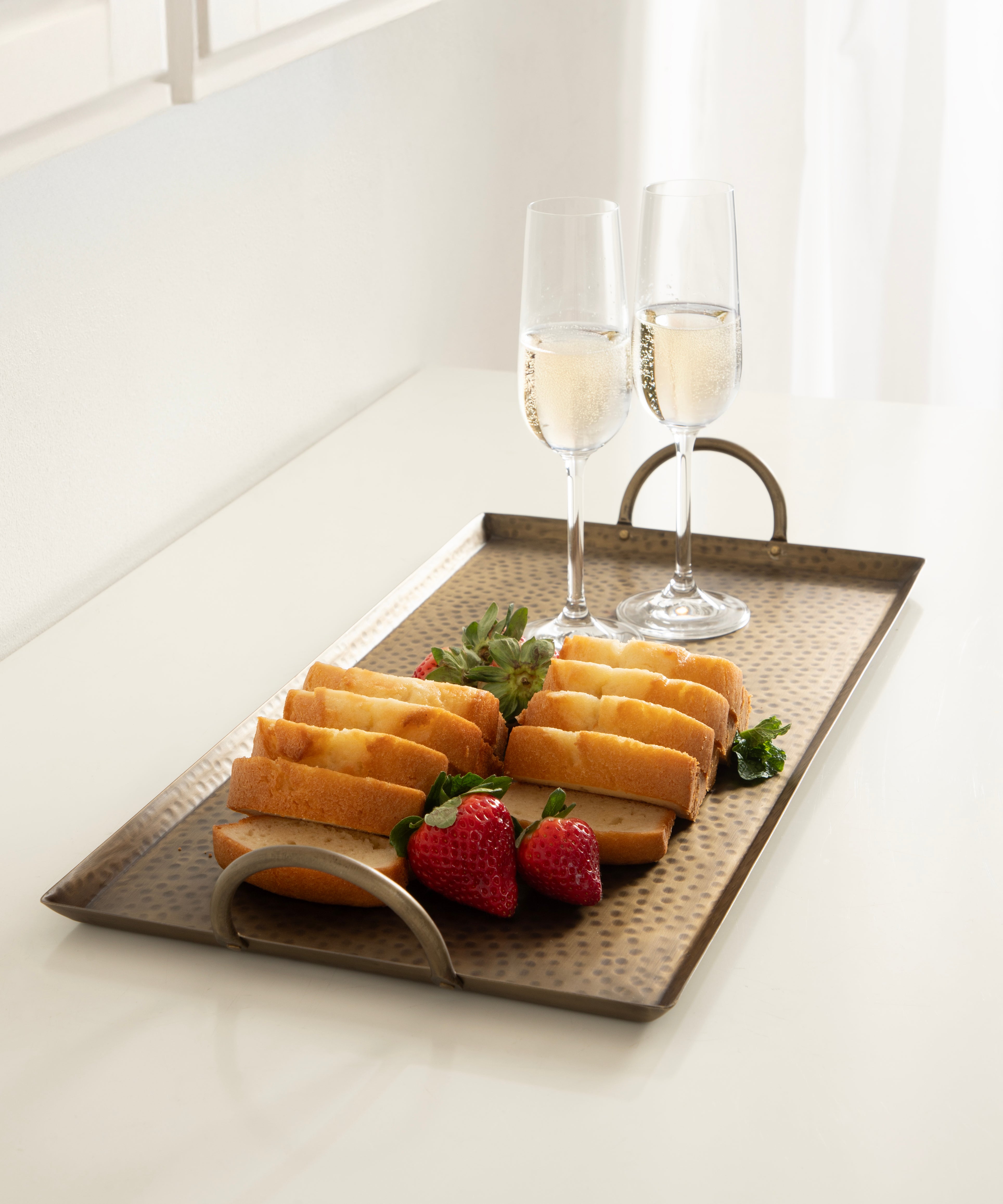 Serving Tray Gold 10x22 6