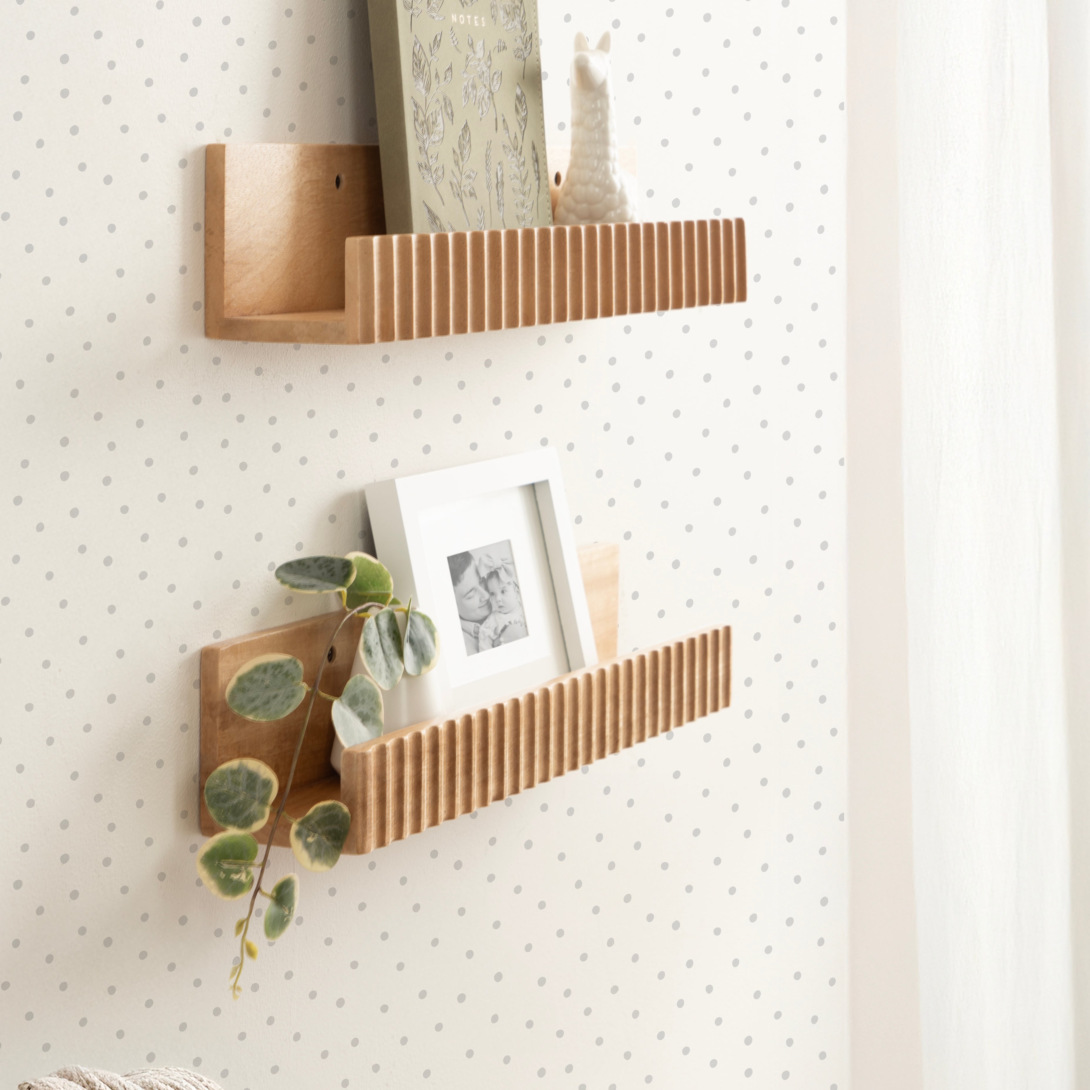 Floating Shelf 2 Piece 18 Inch Natural 6