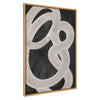 Sylvie Japandi 20 Black Beige Framed Canvas by Rocket Jack