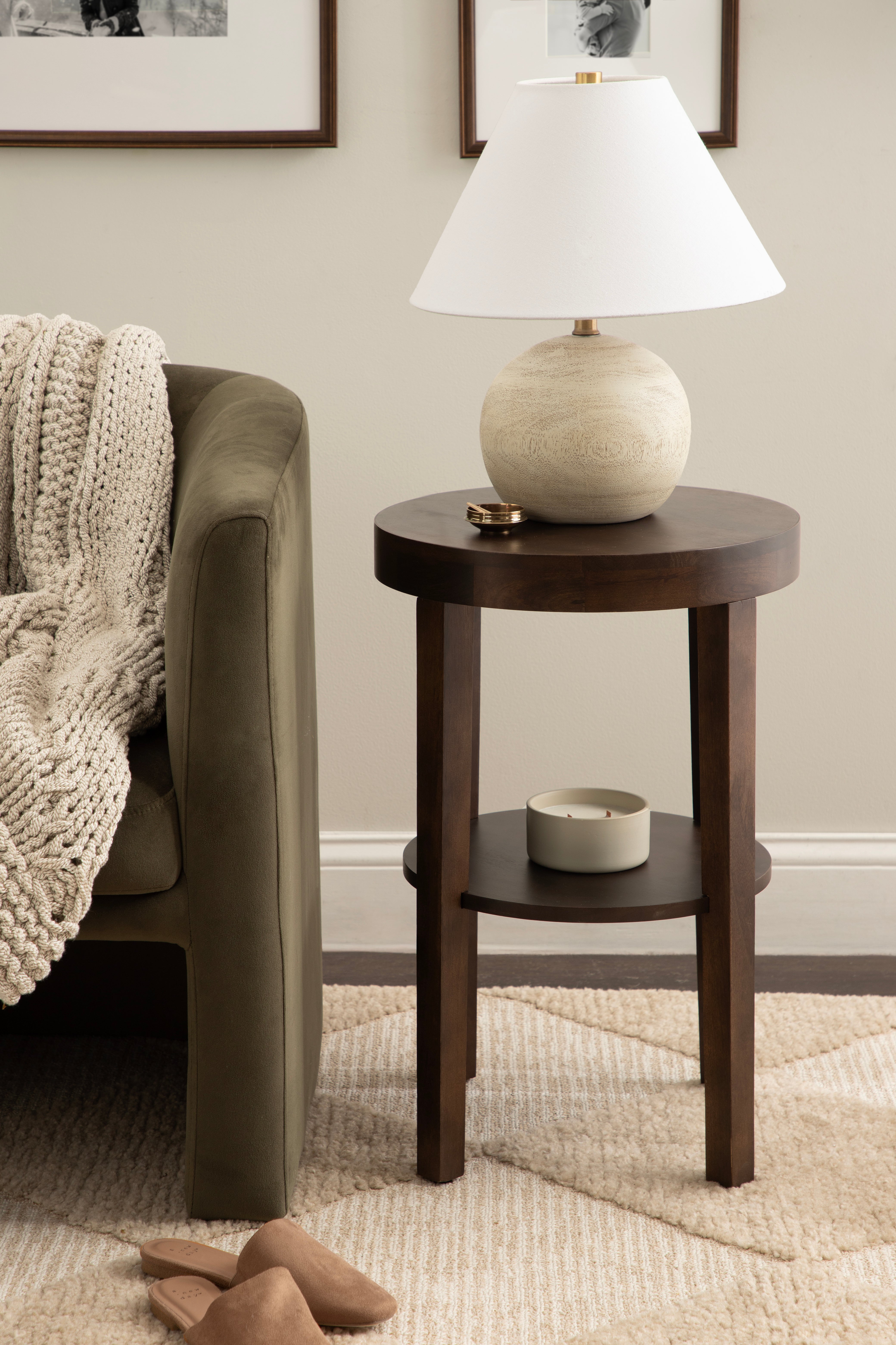 Side Table Dark Brown 16x16x24 7