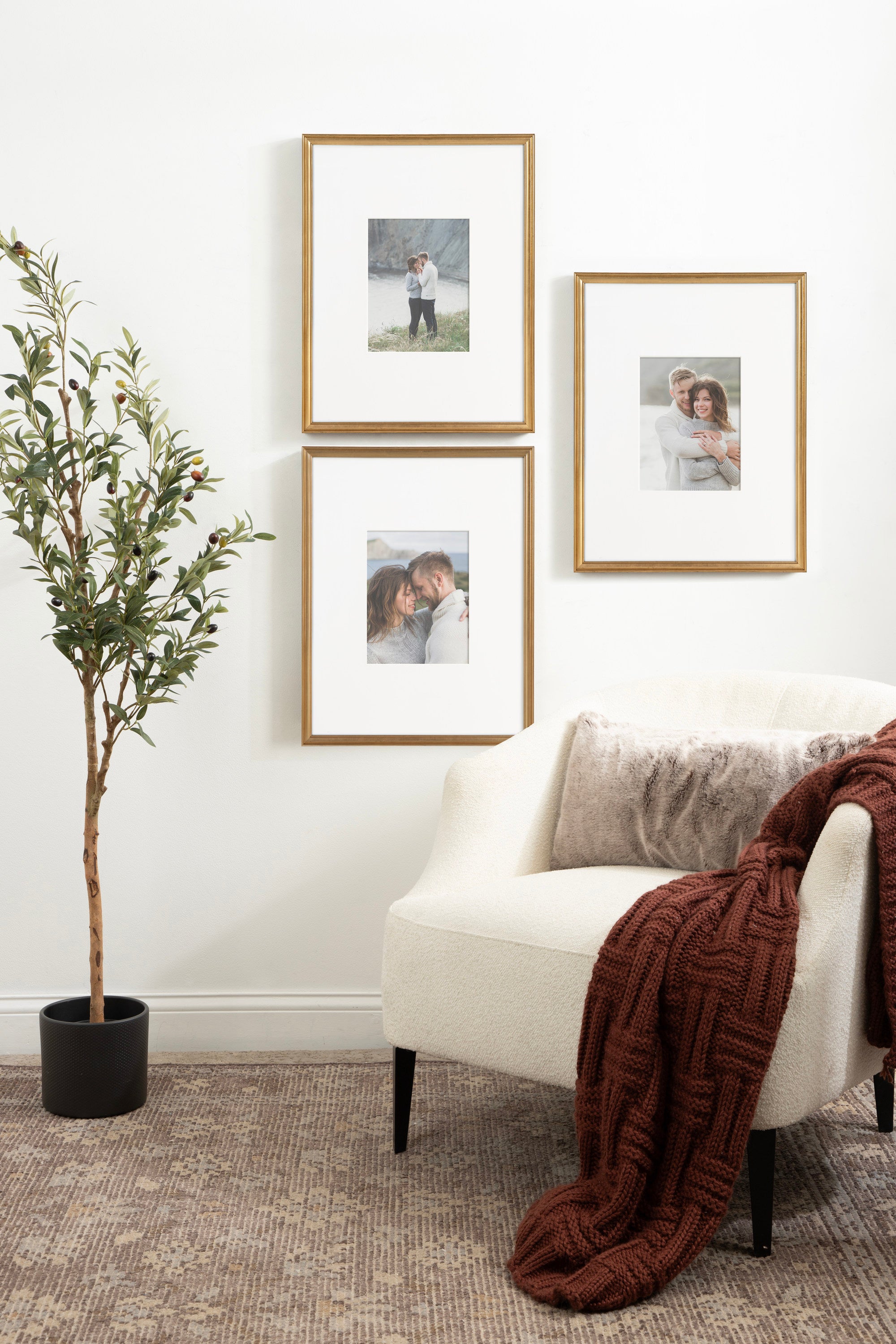 Wall Frame Gold 16x20 matted to 8x10 8