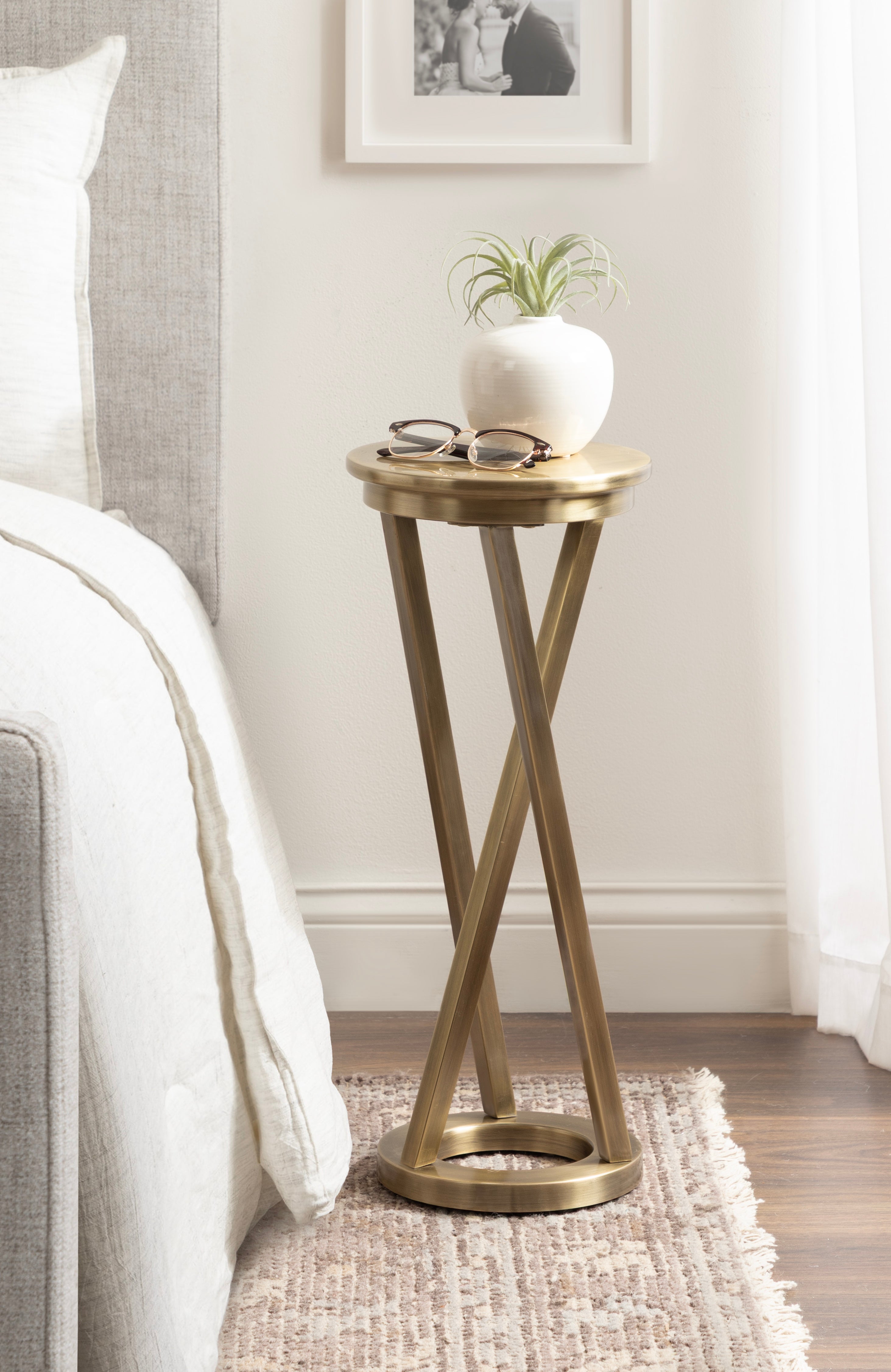 Drink Table Gold 9x9x22 7