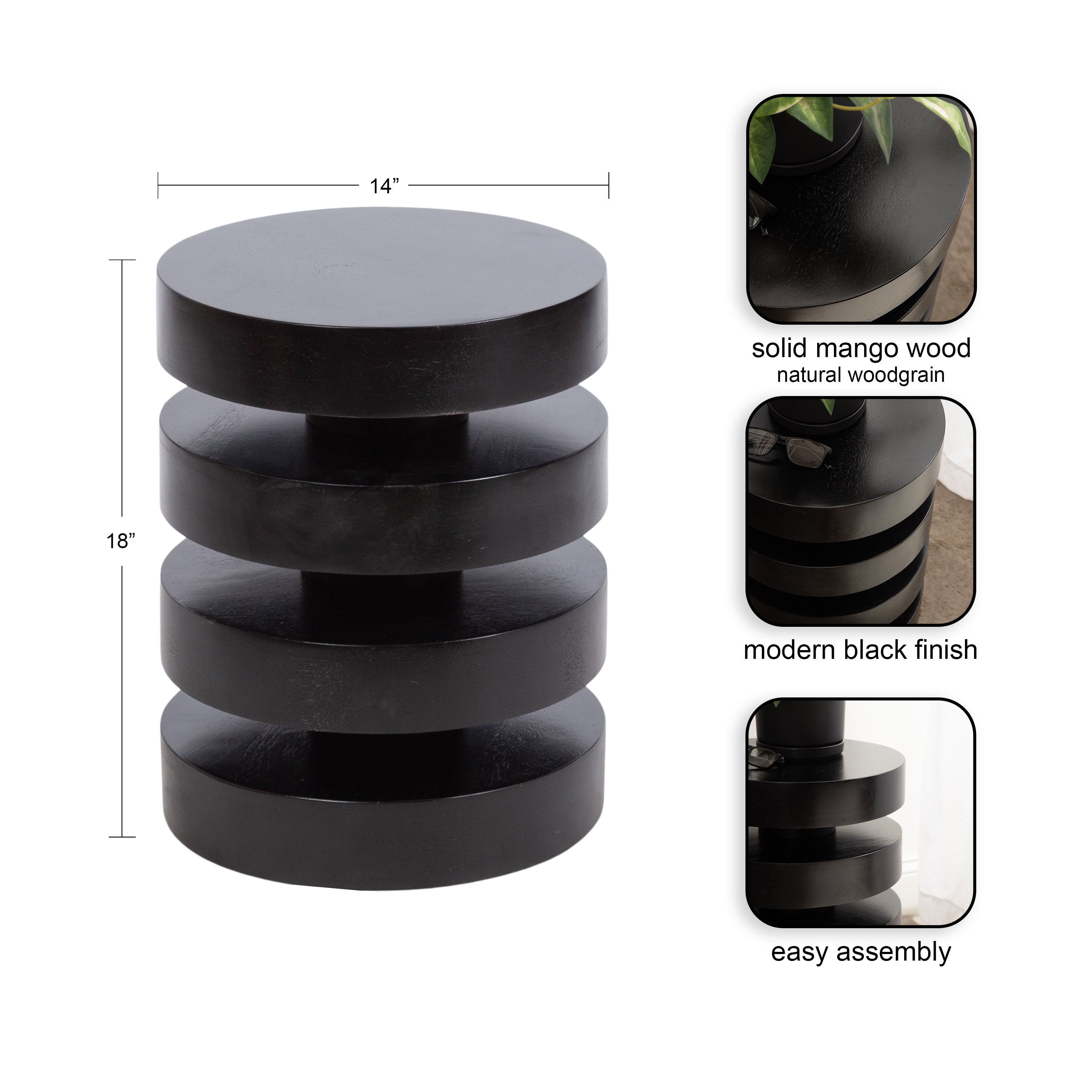 Omar Round Side Table