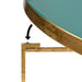 Coffee Table Teal Gold 28.25x28.25x19 5