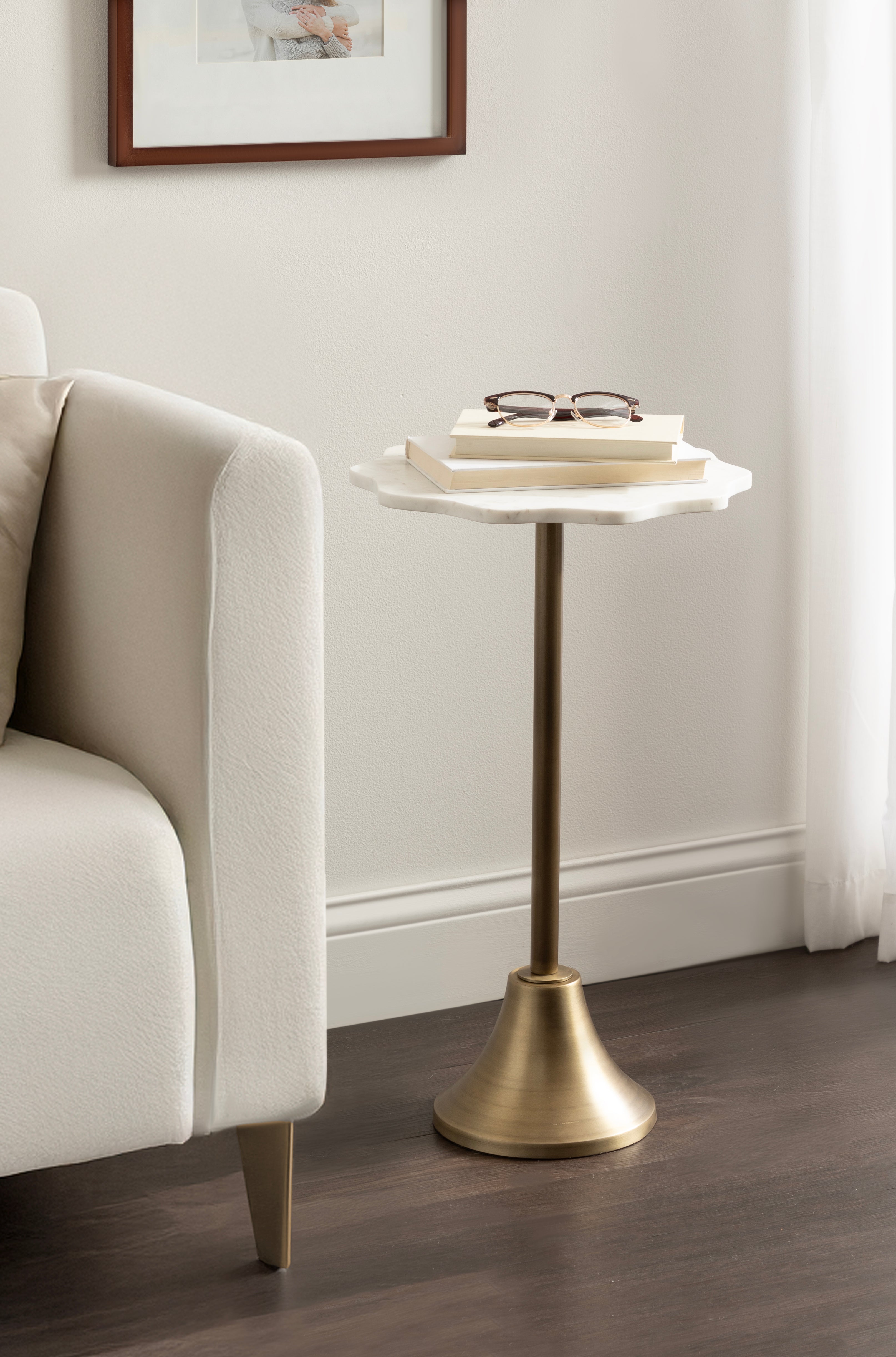 Side Table Gold 14x14x24 6