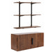 Cabinet Black Walnut Brown 2 Piece Set 1