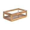 Curiel Decorative Wood and Glass Storage Box