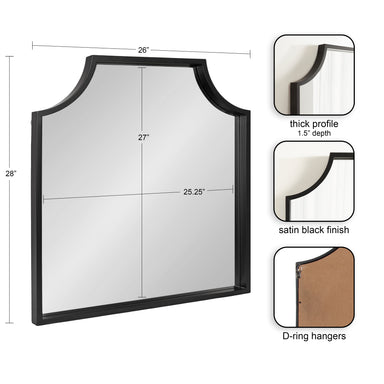Arch Mirror Black 26x28 2