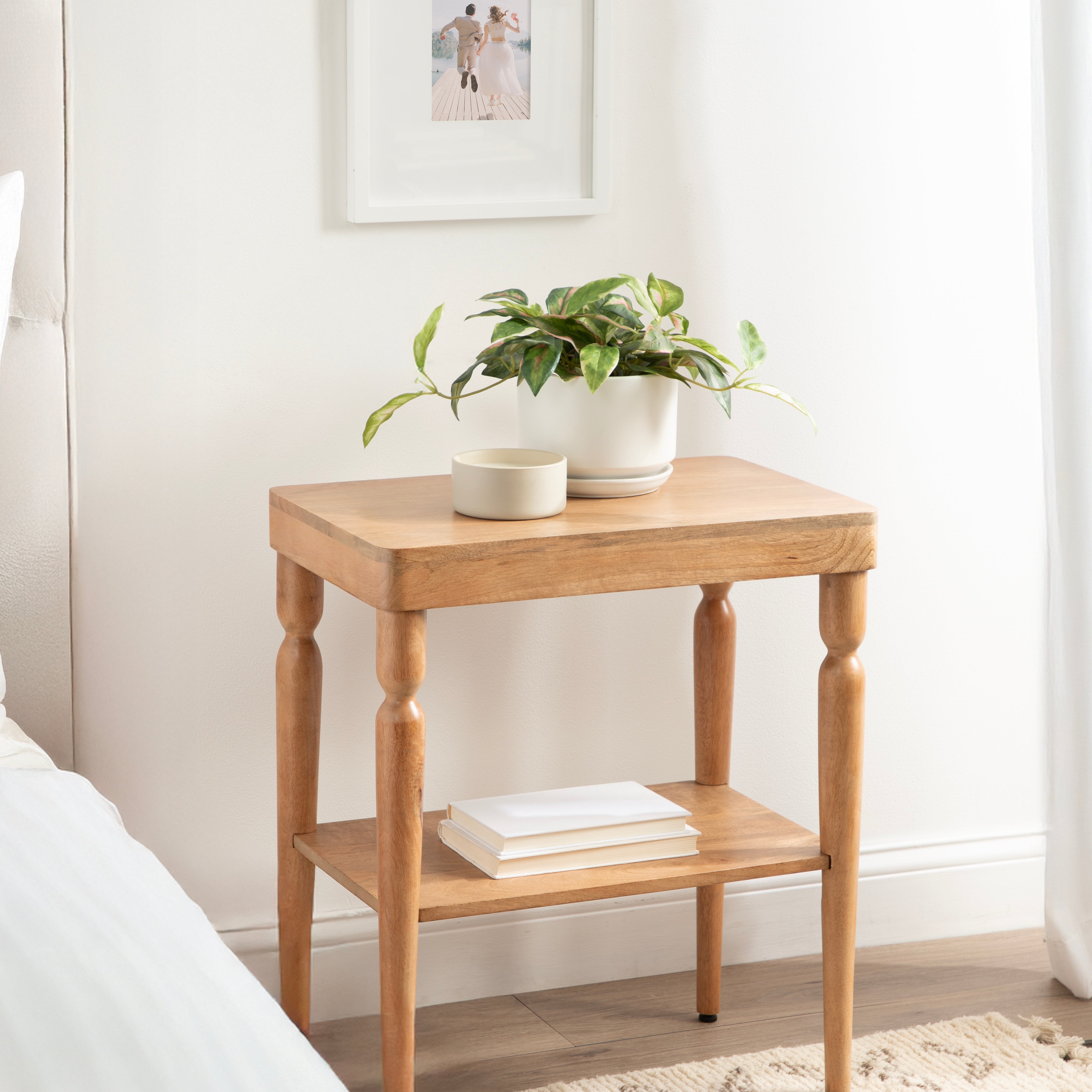 Side Table 22x14x26 Natural 7