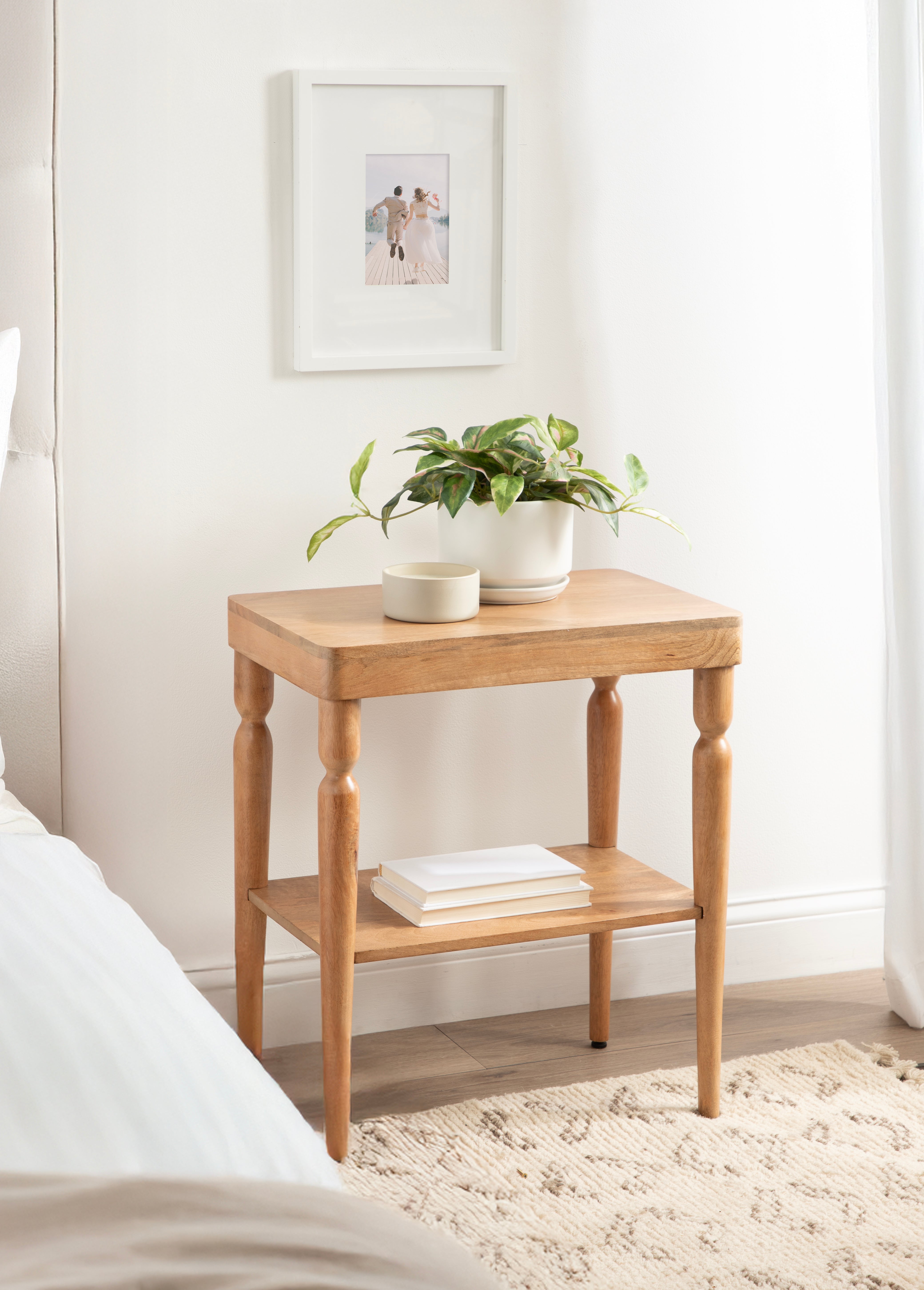 Side Table 22x14x26 Natural 7