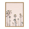 Sylvie Pink Palm Tree Paradise Framed Canvas by Caroline Mint