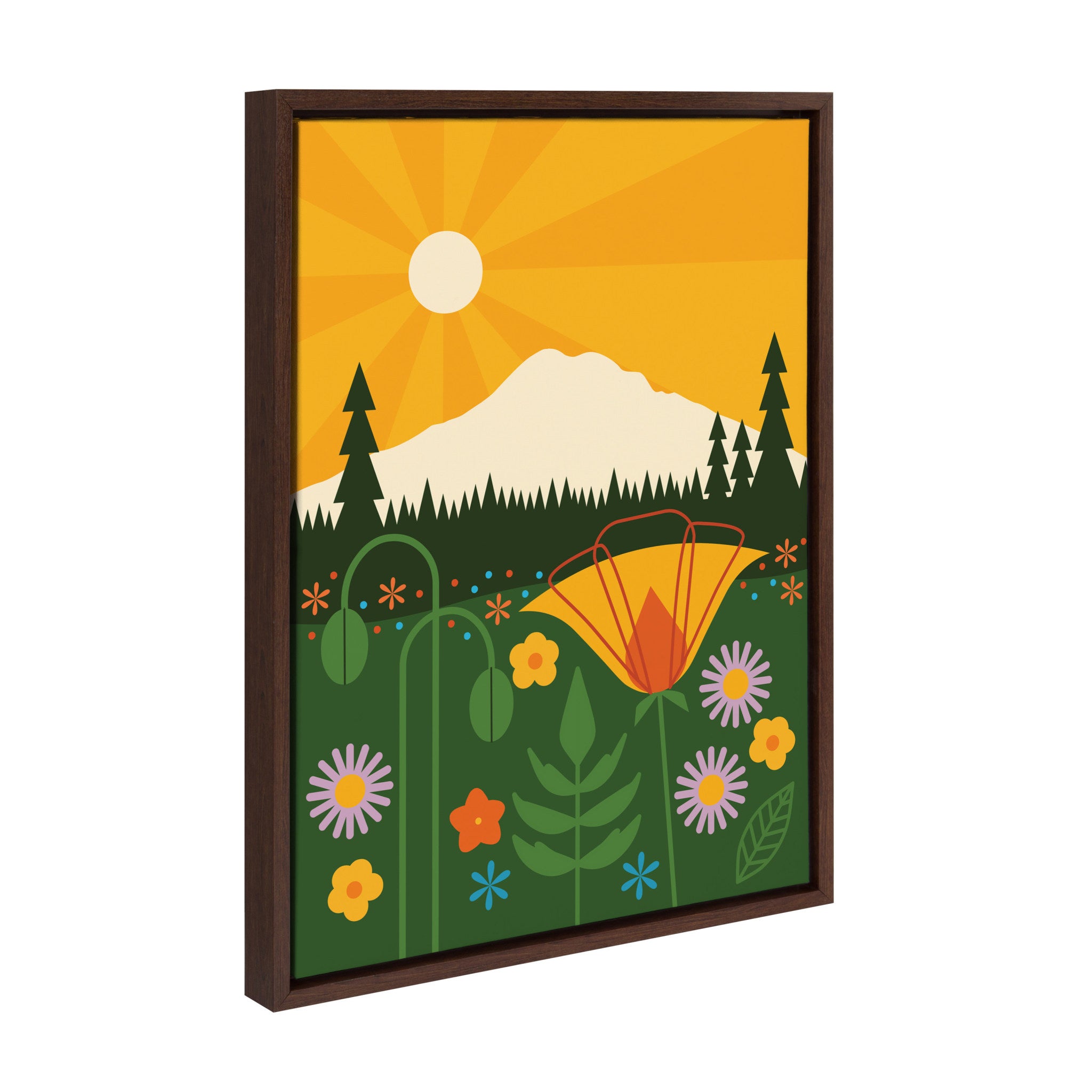 Sylvie Mt Rainier Framed Canvas by Amber Leaders Designs