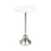 Side Table White Silver 14x14x24 1
