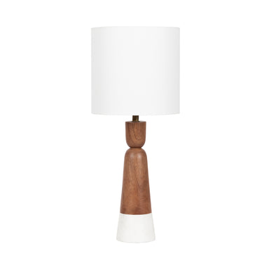 Tabletop Lamp White Brown 8x8x20 1