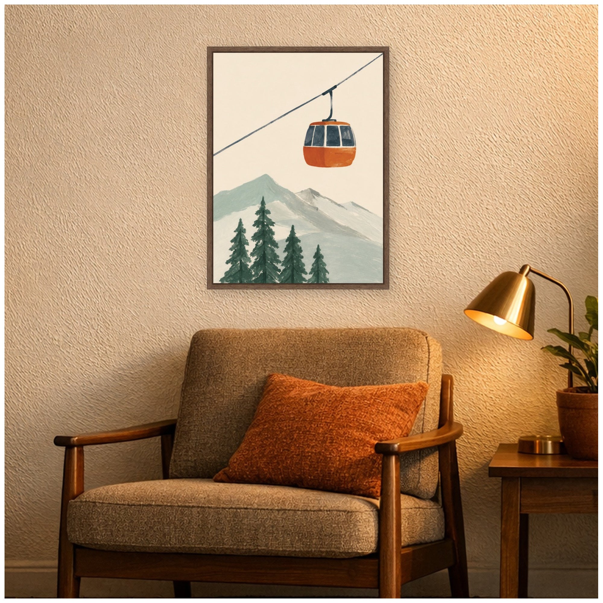 Framed Canvas Sylvie Walnut 18x24 6