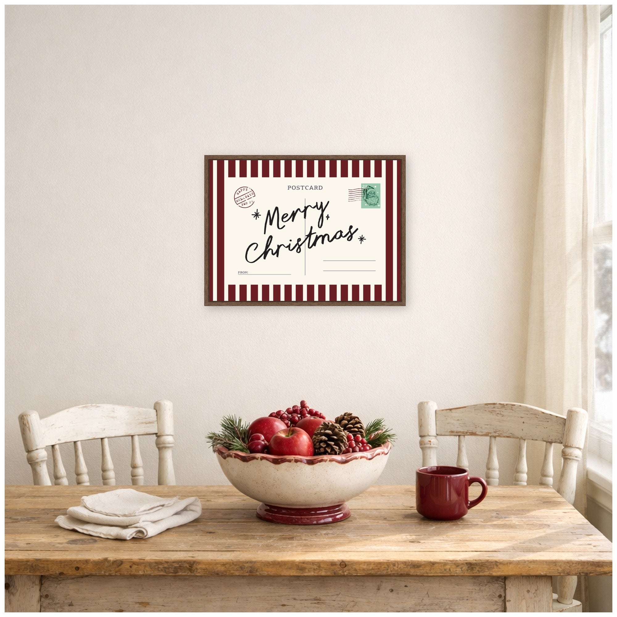 Framed Canvas Sylvie Walnut 24x18 6