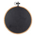 Round Mirror Walnut Brown 24x28 4