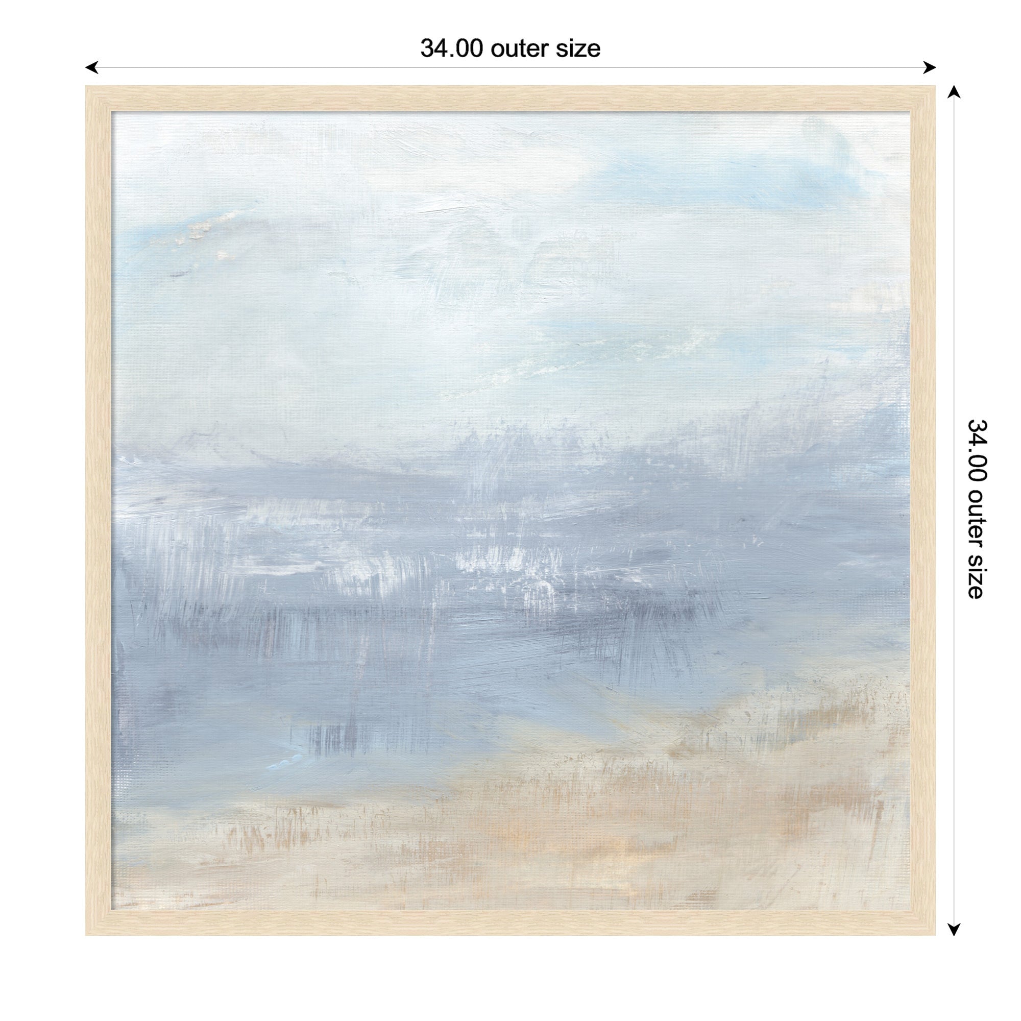 Mounted Canvas 34x34 Woodgrain Stripe Blonde 2