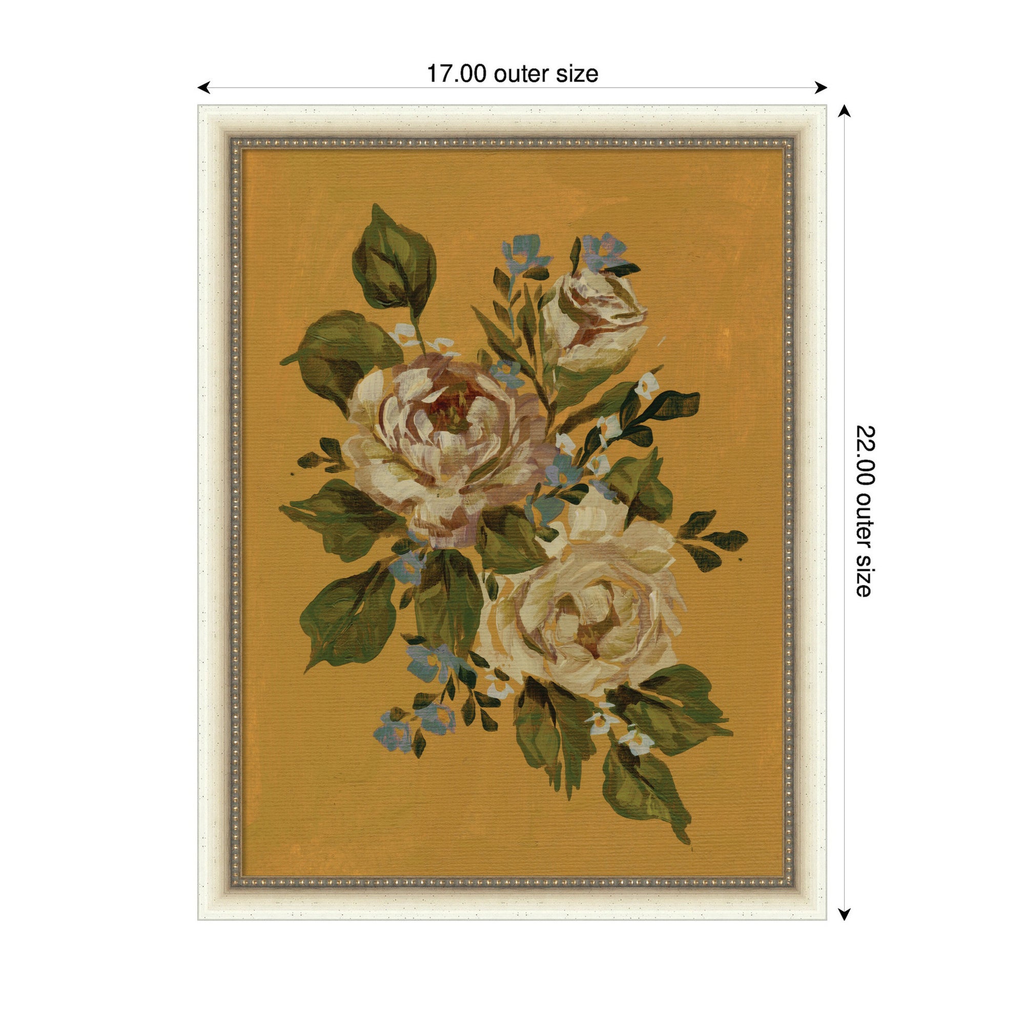 Mounted Canvas 17x22 Belmont Distress White 2