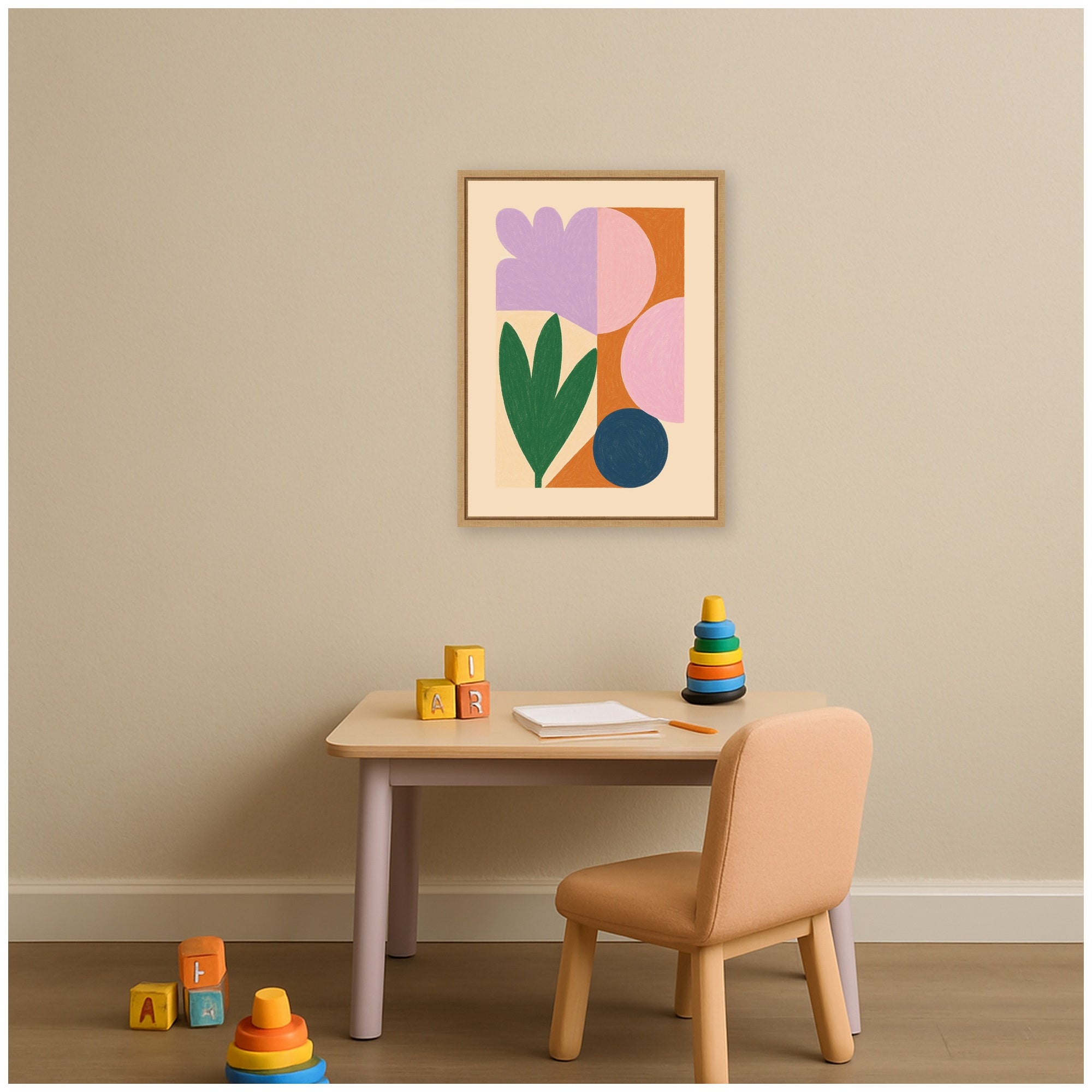 Flowers by Laura Moss Framed Canvas Wall Art Print