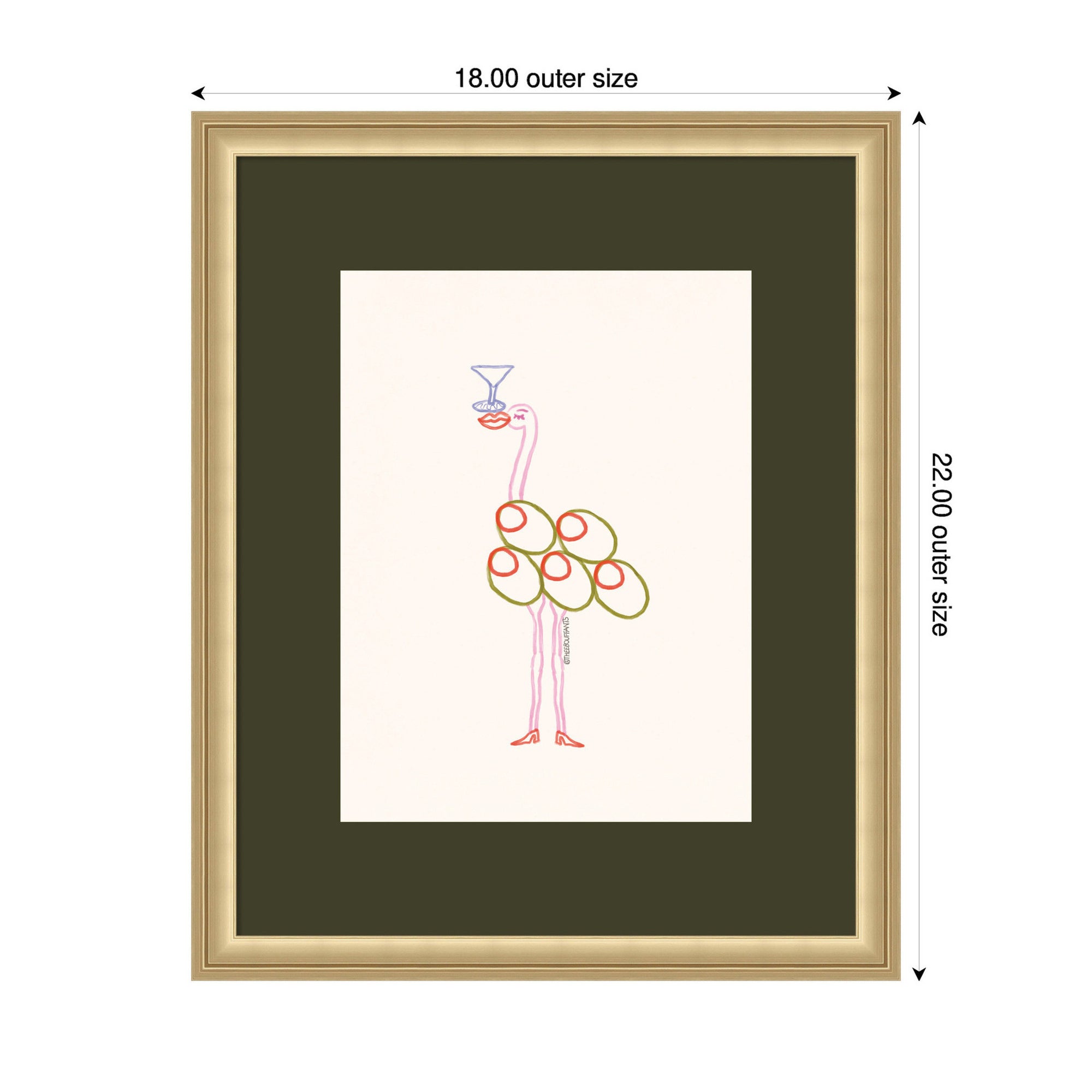 Framed Art 18x22 Florence Gold 2