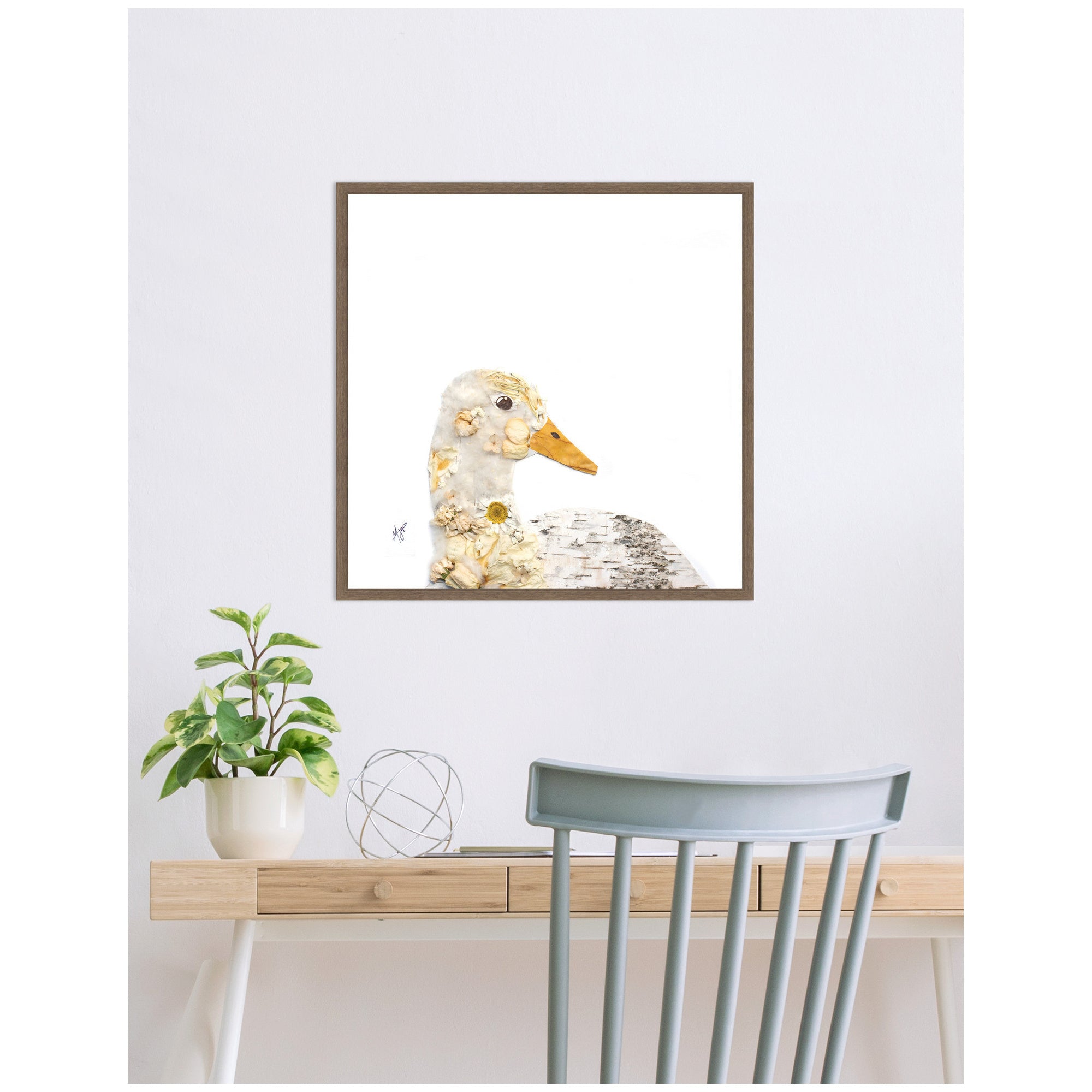 Duck No. 2 by Madeline Jeppesen Framed Canvas Wall Art Print