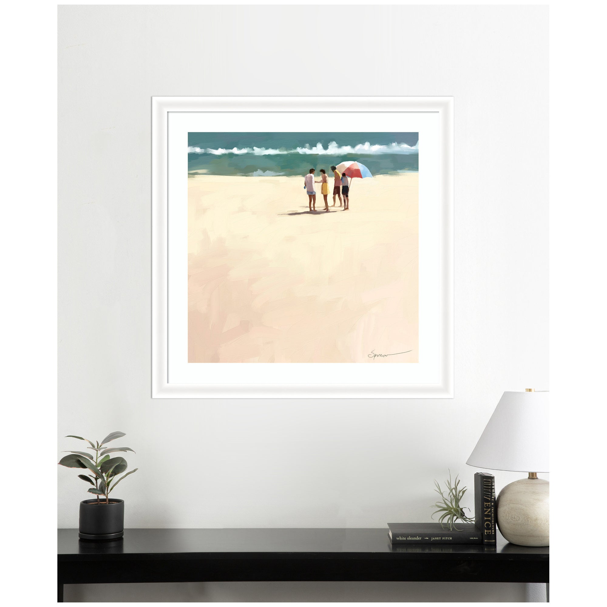 Framed Art Oliver White Narrow 35x35 6