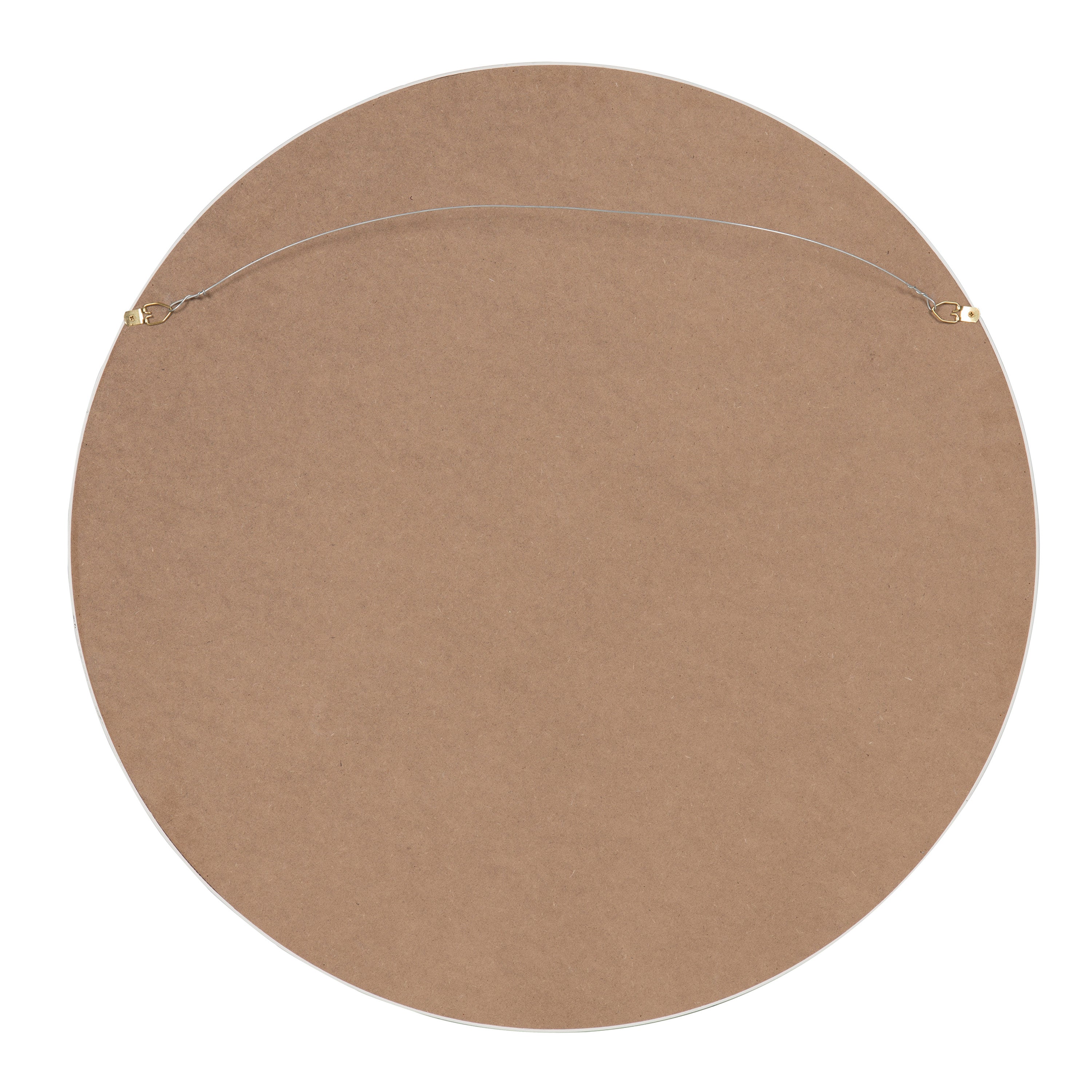 Round Mirror White 25.6" Diameter 4