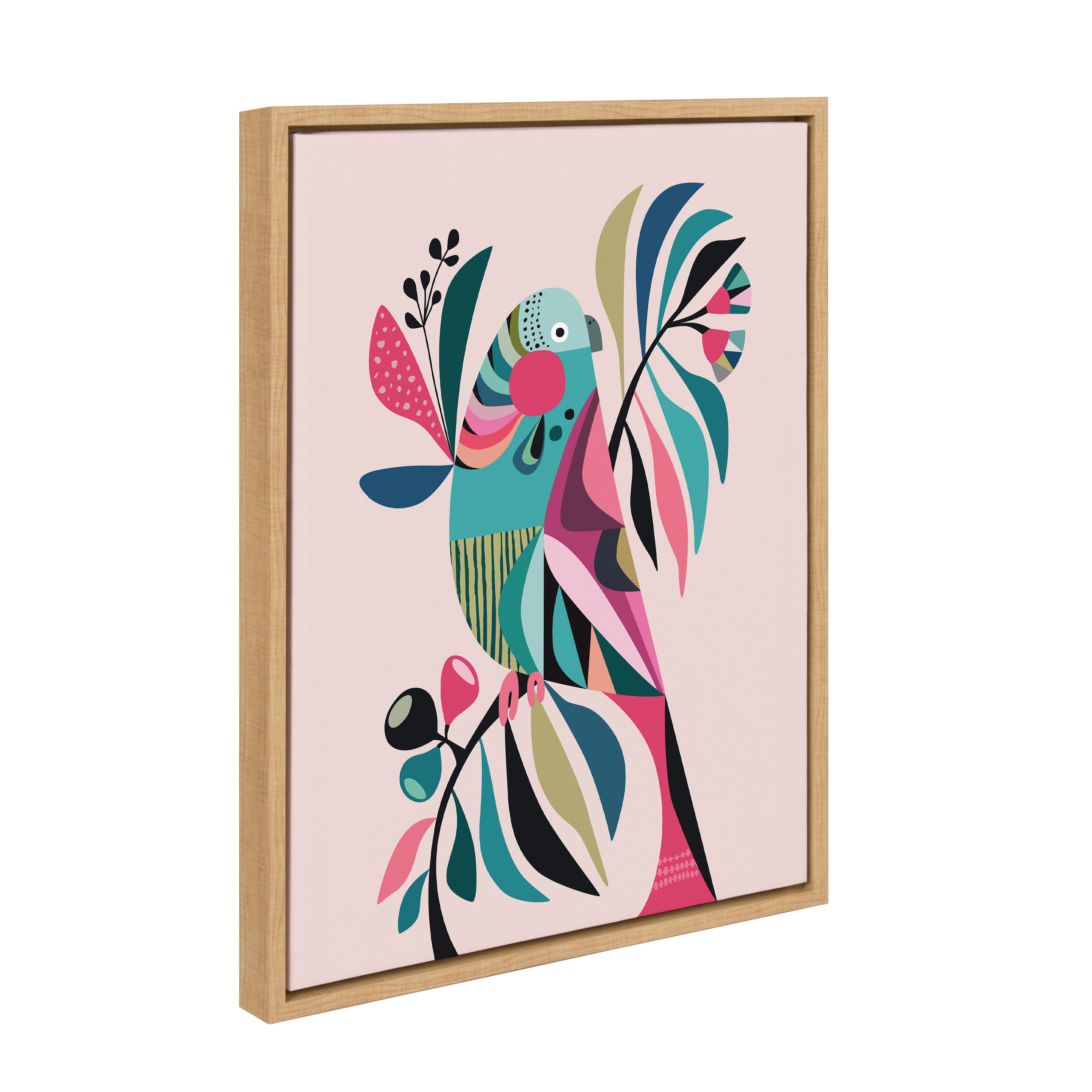 Sylvie Parakeet Framed Canvas by Rachel Lee of My Dream Wall