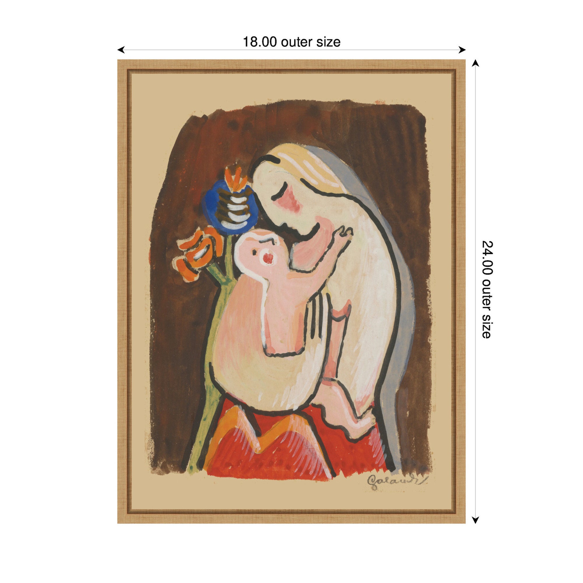 Matka 1938 Mikulas Galanda by Nostalgia Prints Framed Canvas Wall Art Print