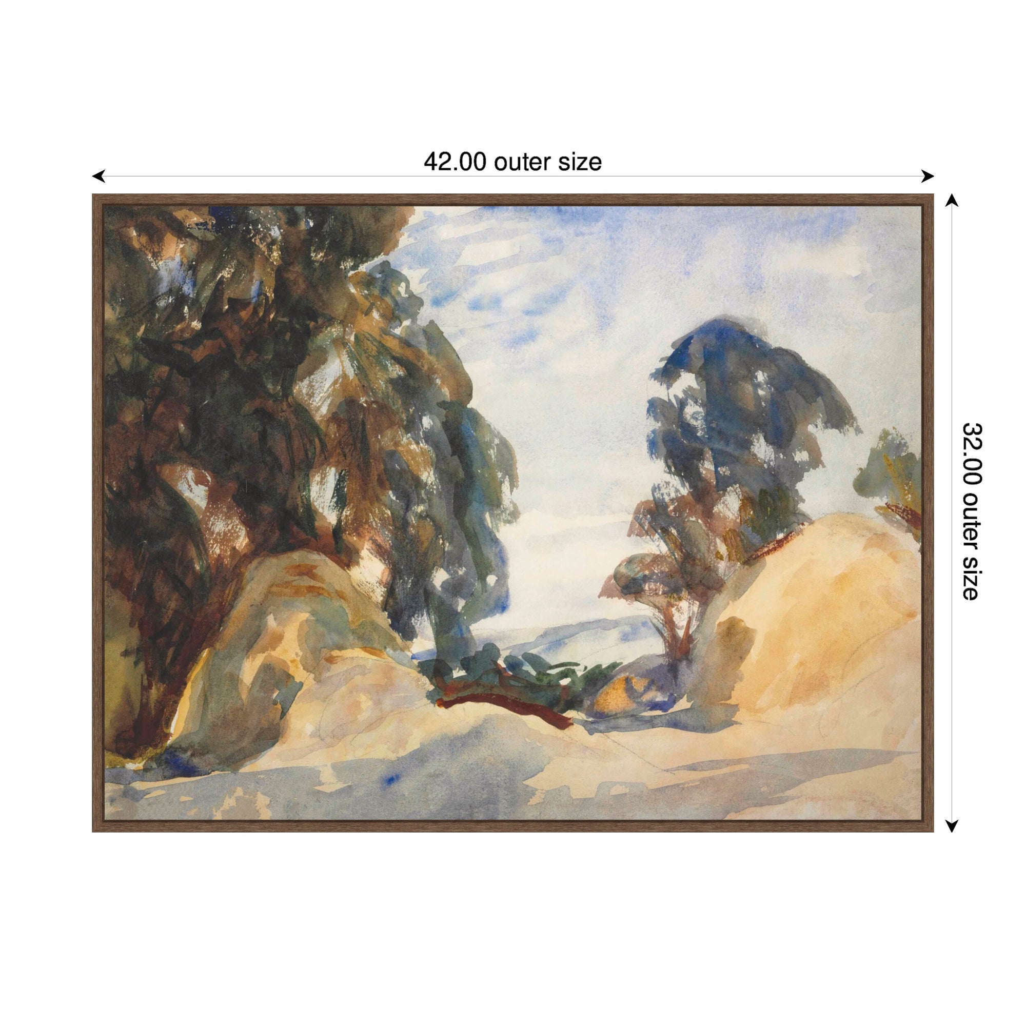 Framed Canvas 42x32 Sylvie Walnut 2