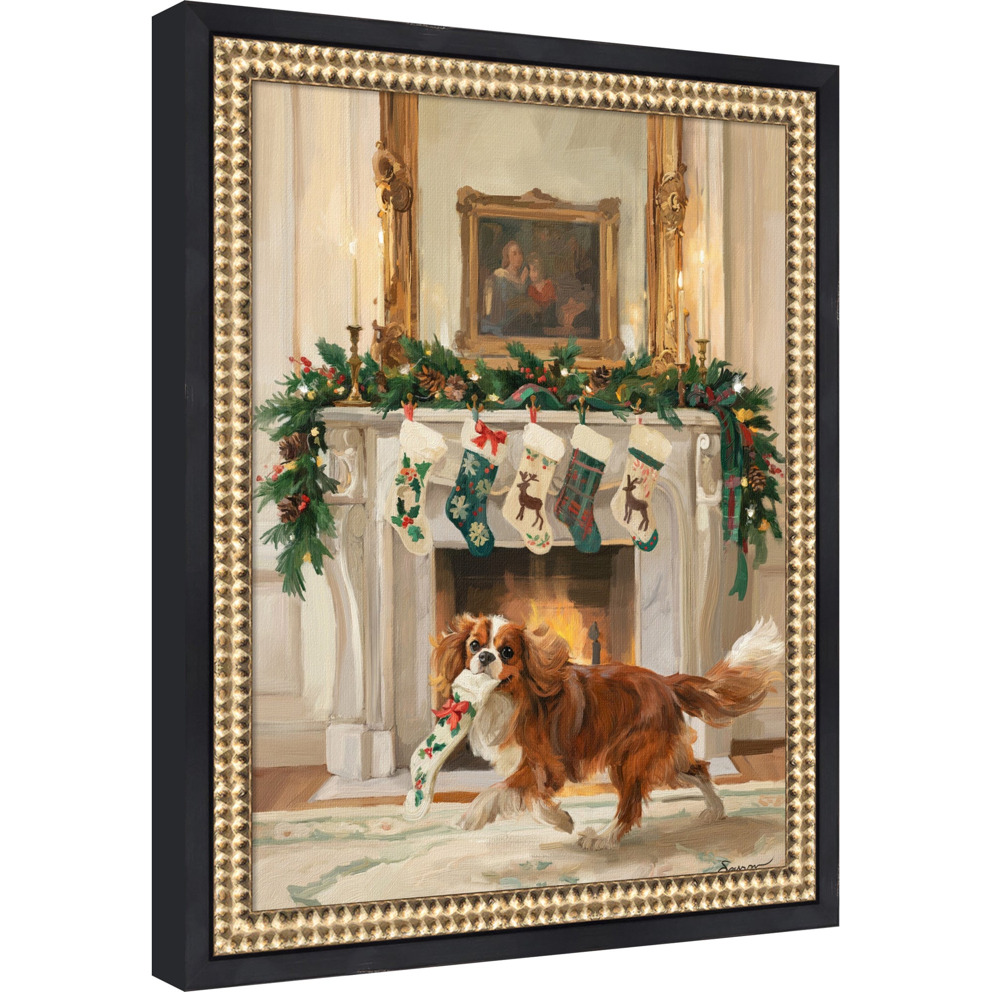 Mounted Canvas Castellan Black 13x16 1