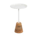 Side Table White Natural 14x14x24 1