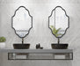 Scallop Mirror Black 23x37 8