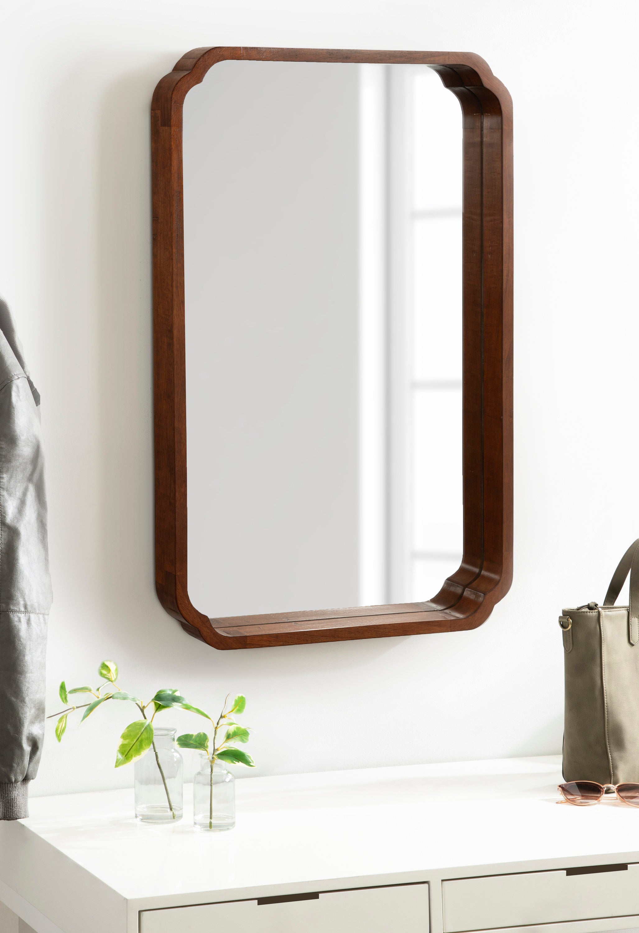 Scallop Mirror Brown 24x36 6