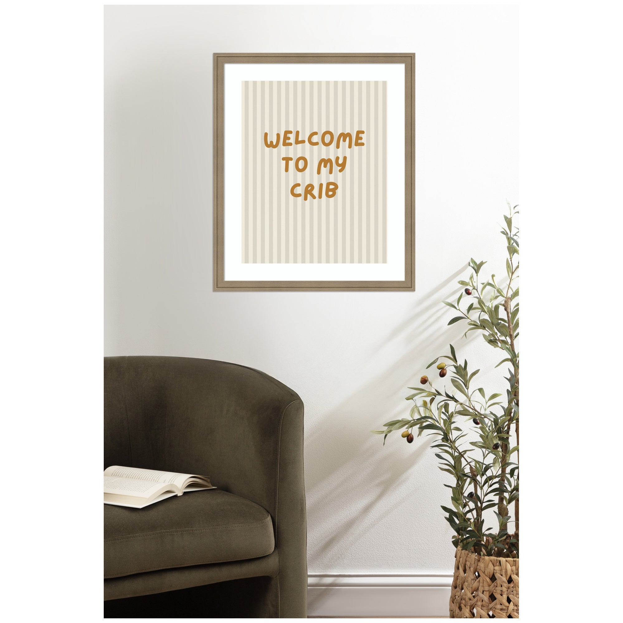 Welcome To My Crib by Laura Moss Framed Wall Art Print