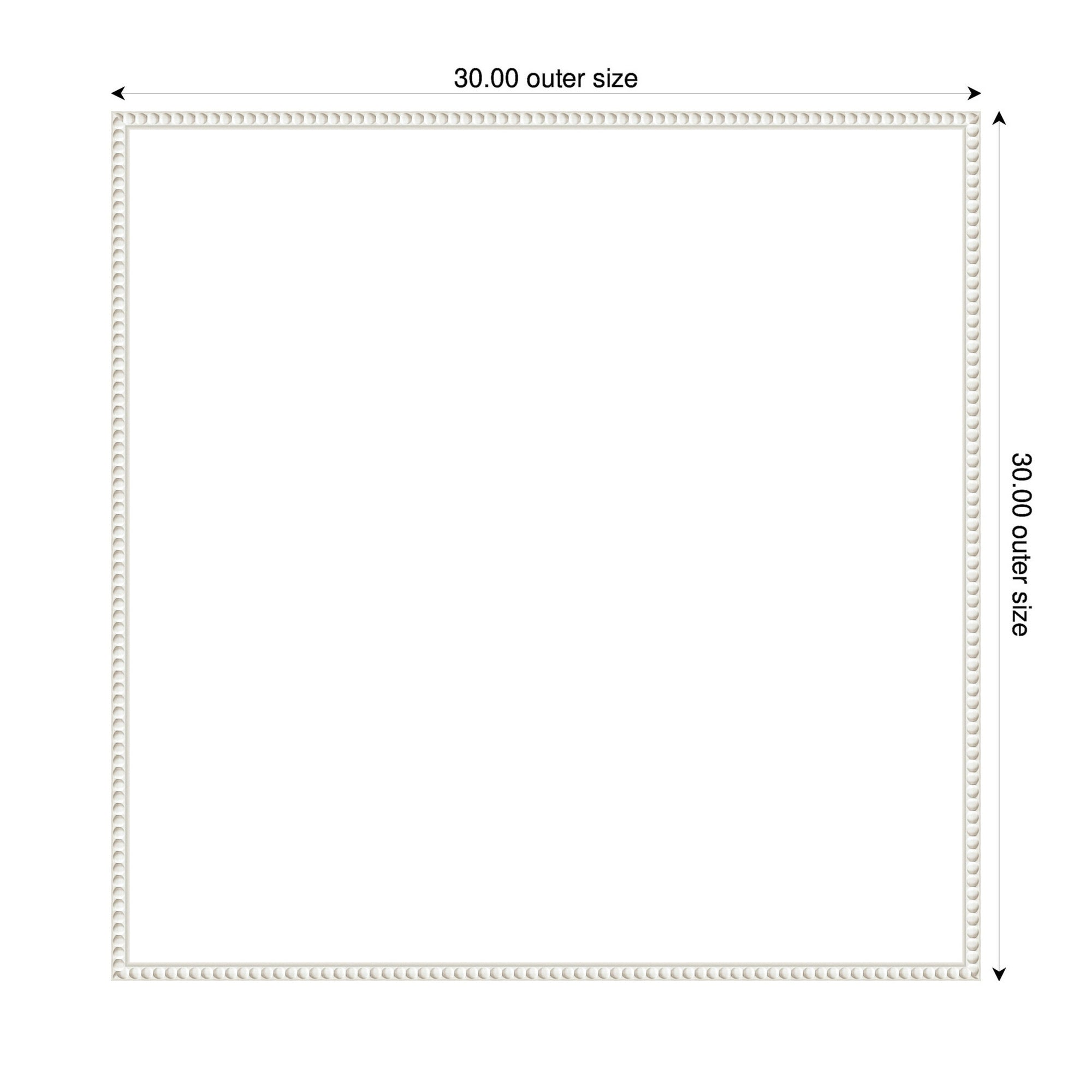 Art Set 2 Piece Set 30x30 Sylvie Beaded White 2