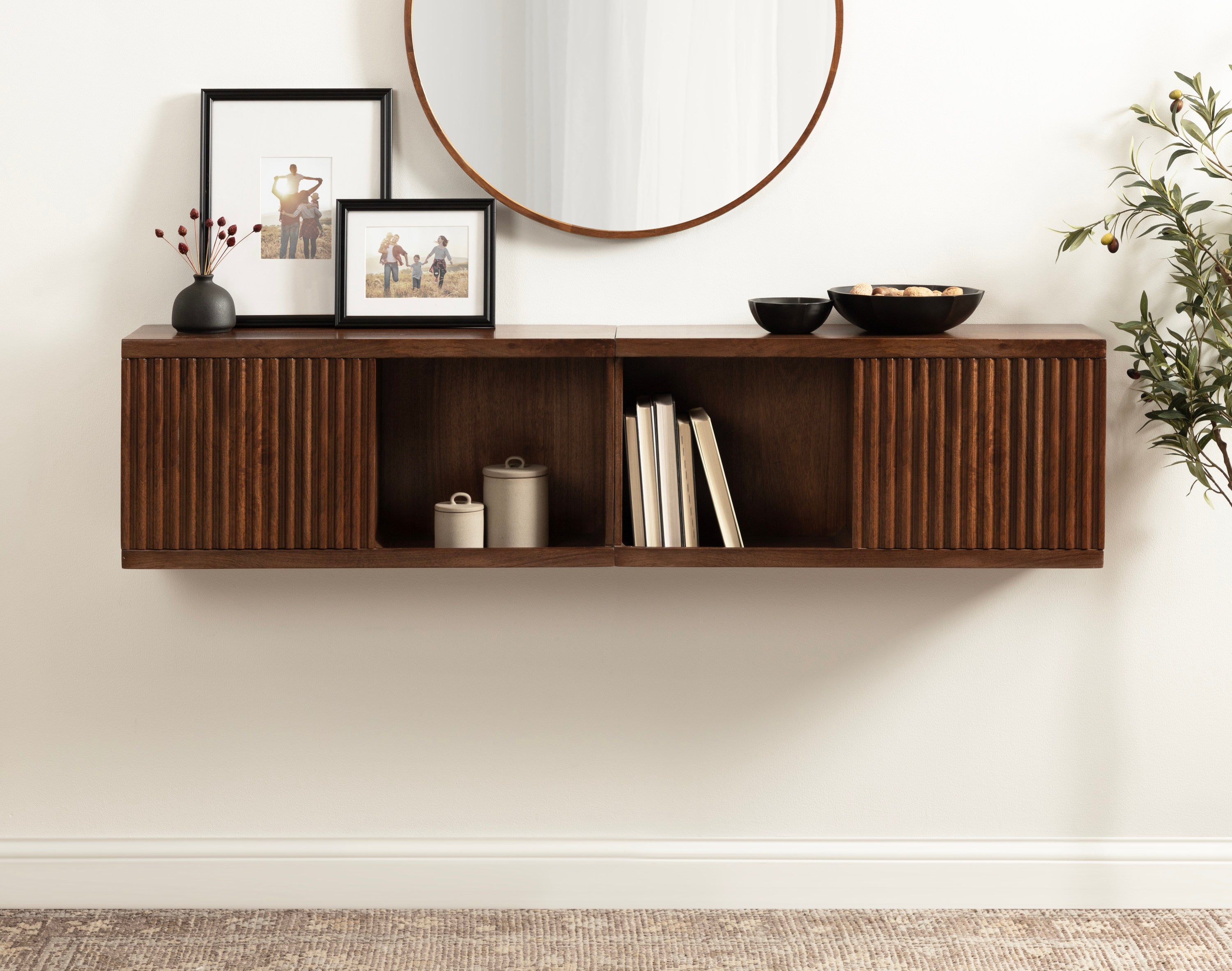 Cabinet Walnut Brown 30x10x14 8