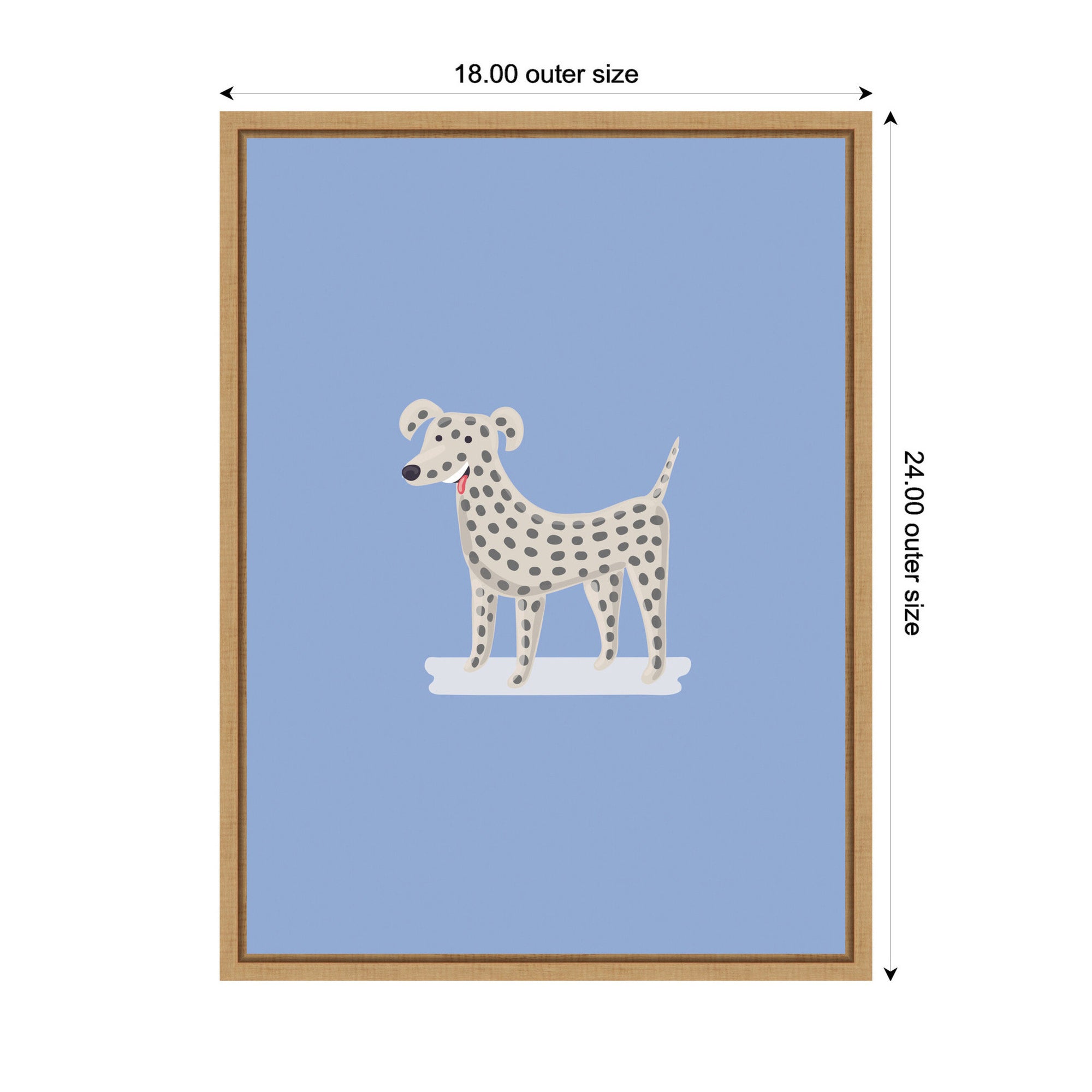 Dalmatian Dog Modern Pet Lover by Laura Moss Framed Canvas Wall Art Print