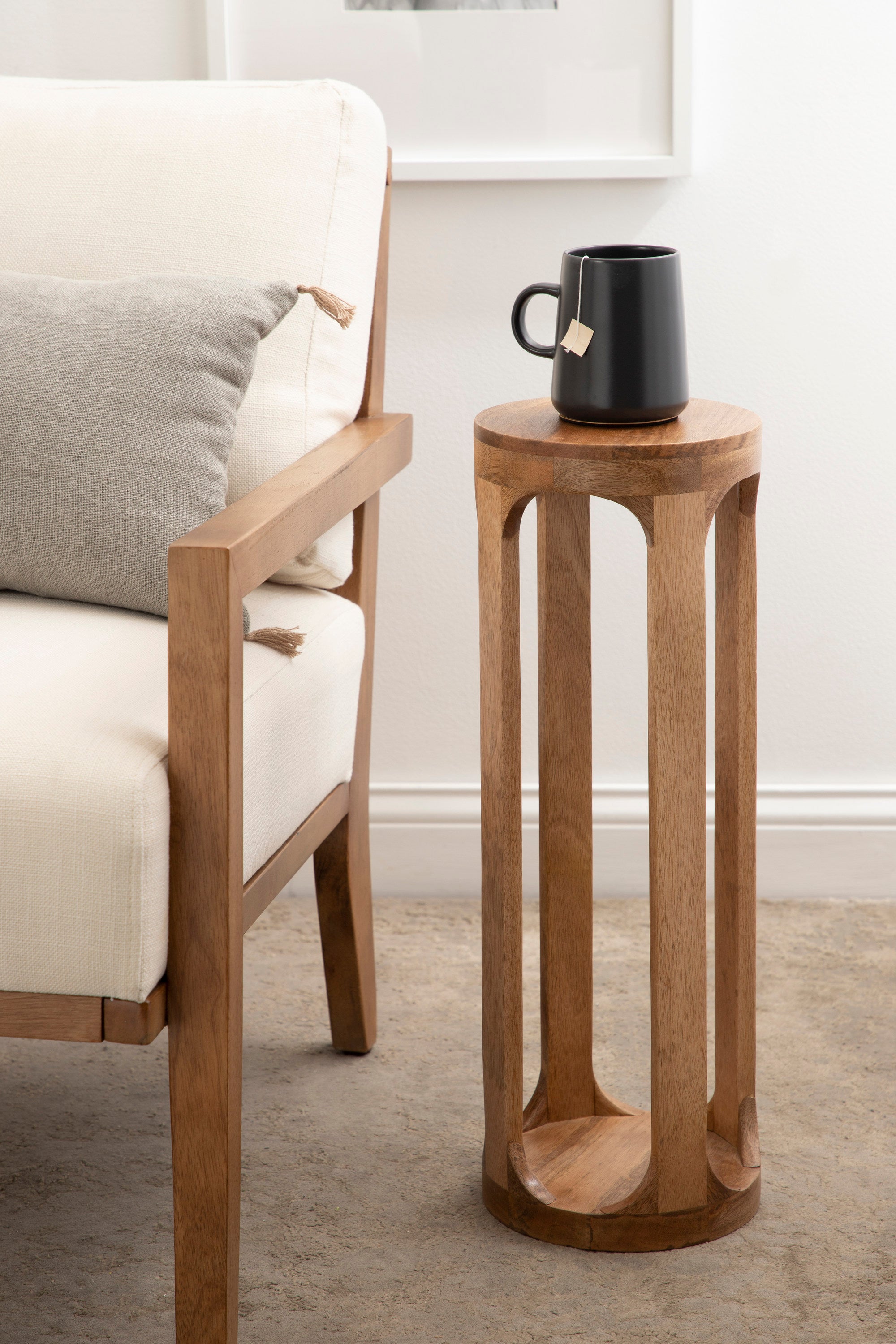 Drink Table Natural 8x8x23 6