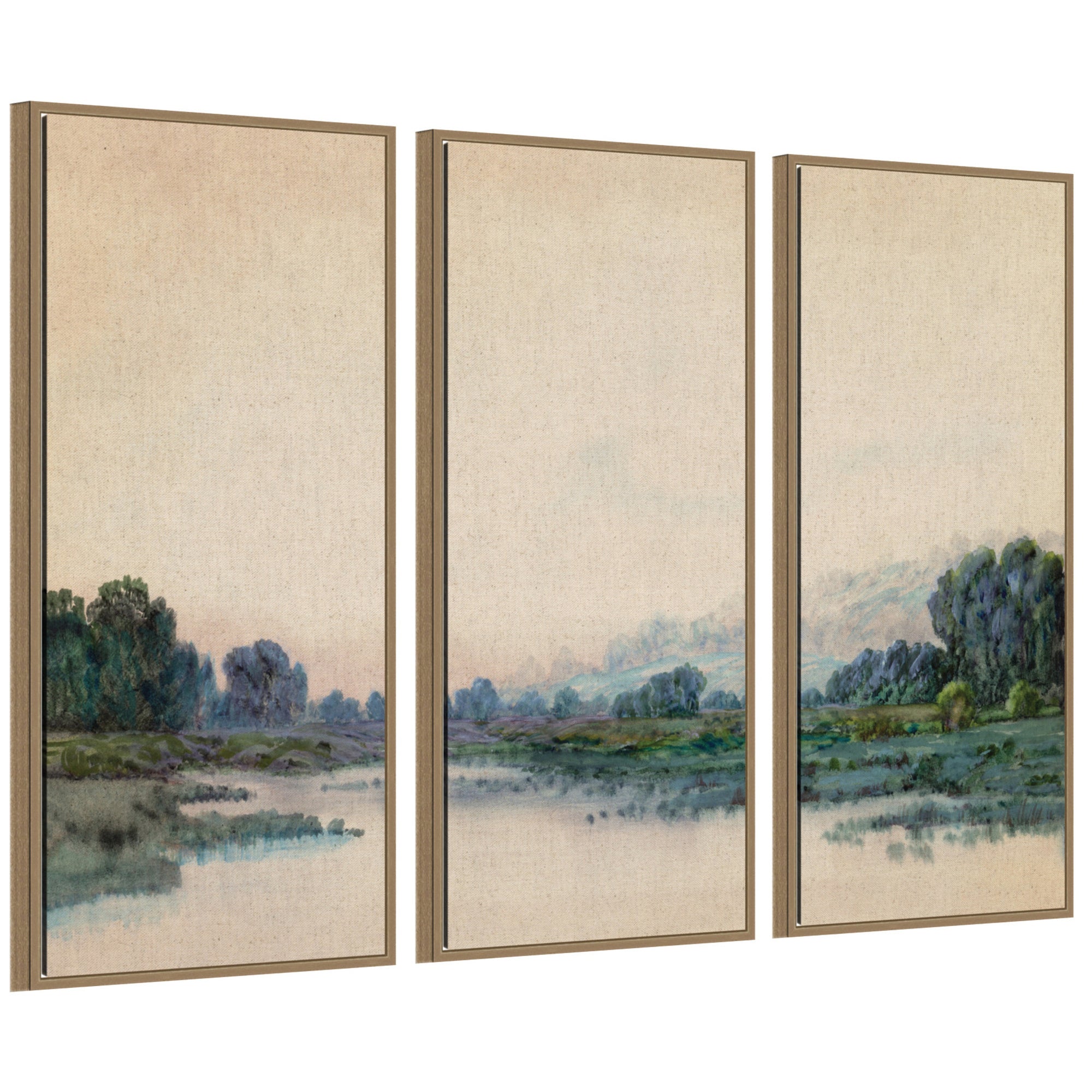 Art Set Sylvie Dark Gold 3 Piece Set 18x40 1