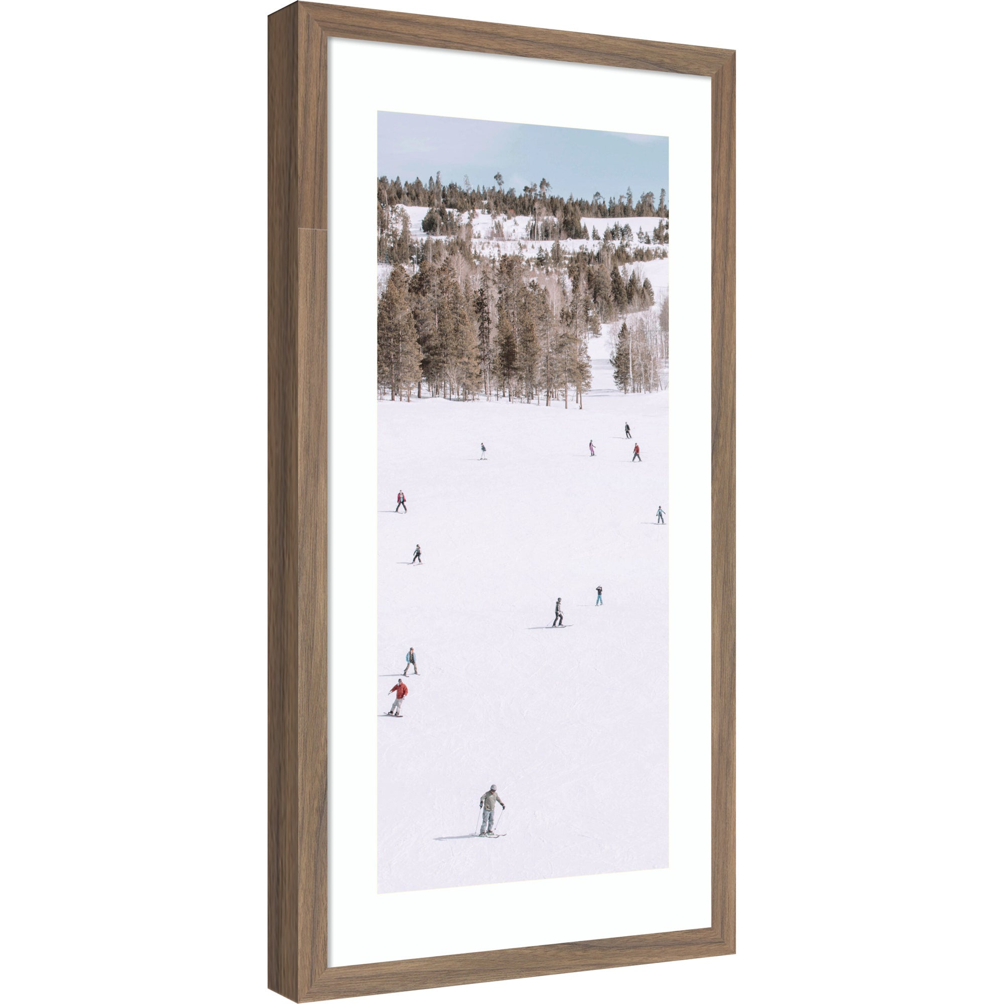 Framed Art Svelte Walnut 13x25 1