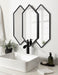 Irregular Mirror Black 28x27 7